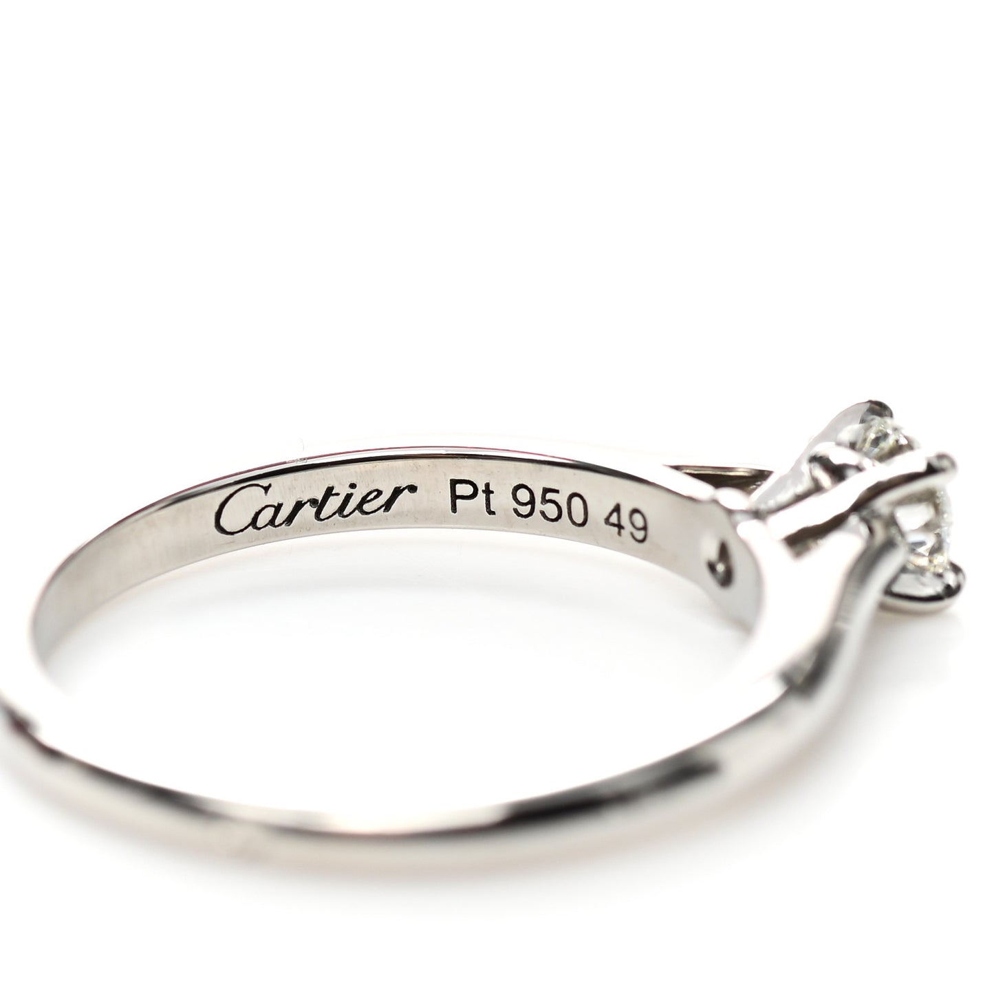 Platinum Diamond .21ct Solitaire 1895 Engagement Ring 49 4.75