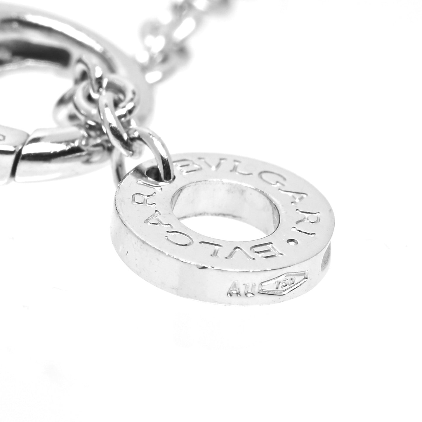18K White Gold Diamond B.Zero1 Pendant Necklace