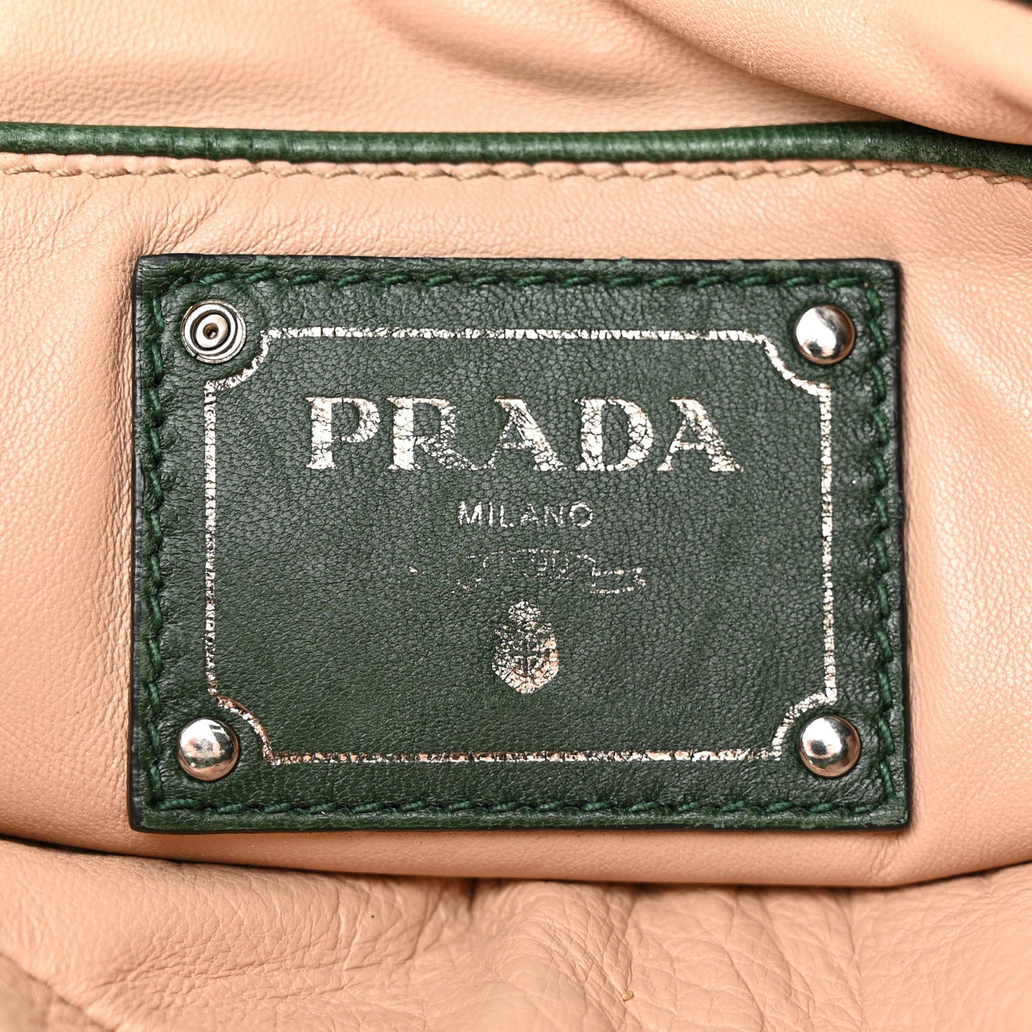 Nappa Gaufre Double Zip Tote Green