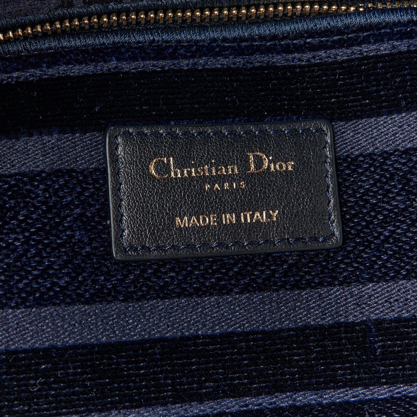 Velvet Cannage Medium Lady D-Lite Blue