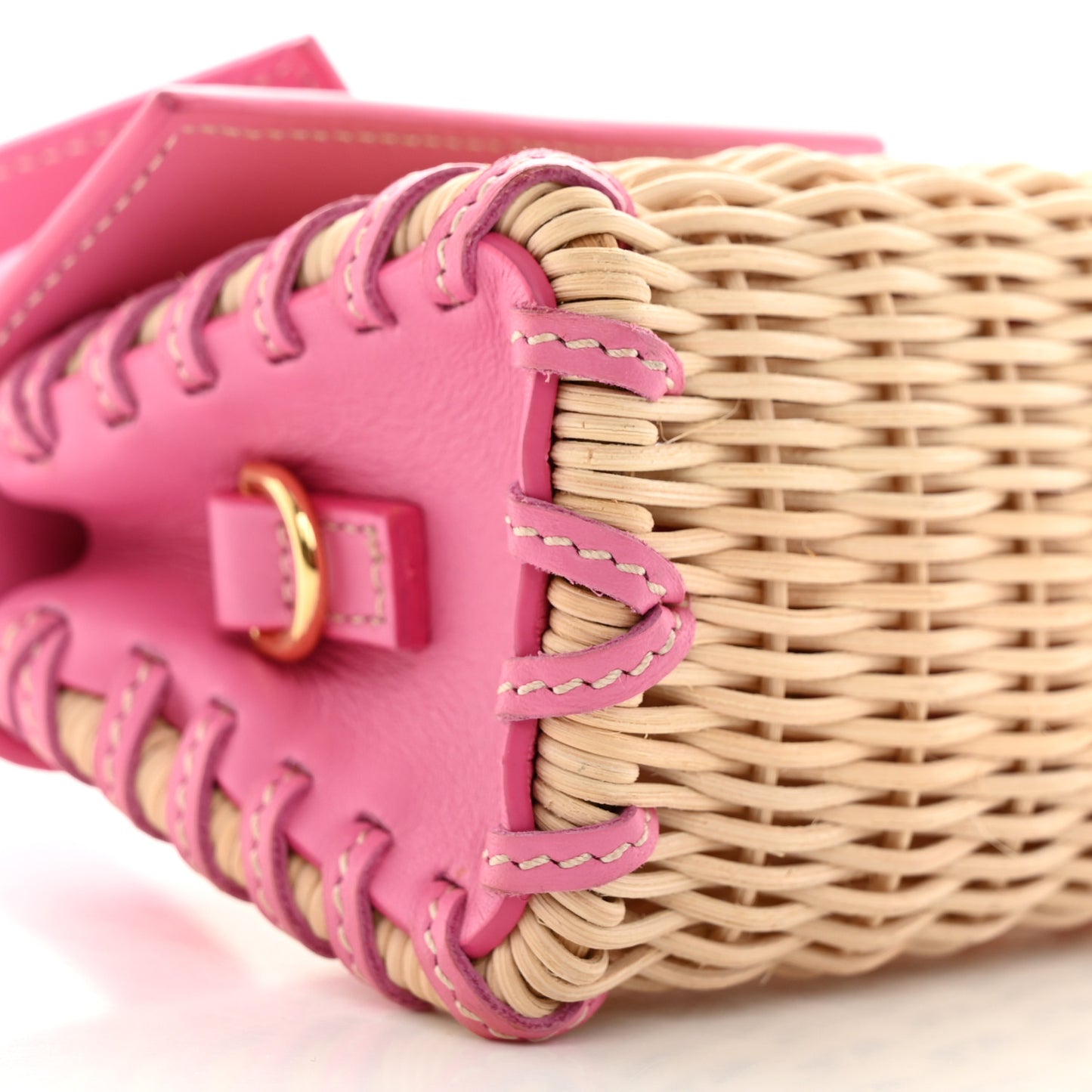 Smooth Calfskin Wicker Le Chiquito Pink