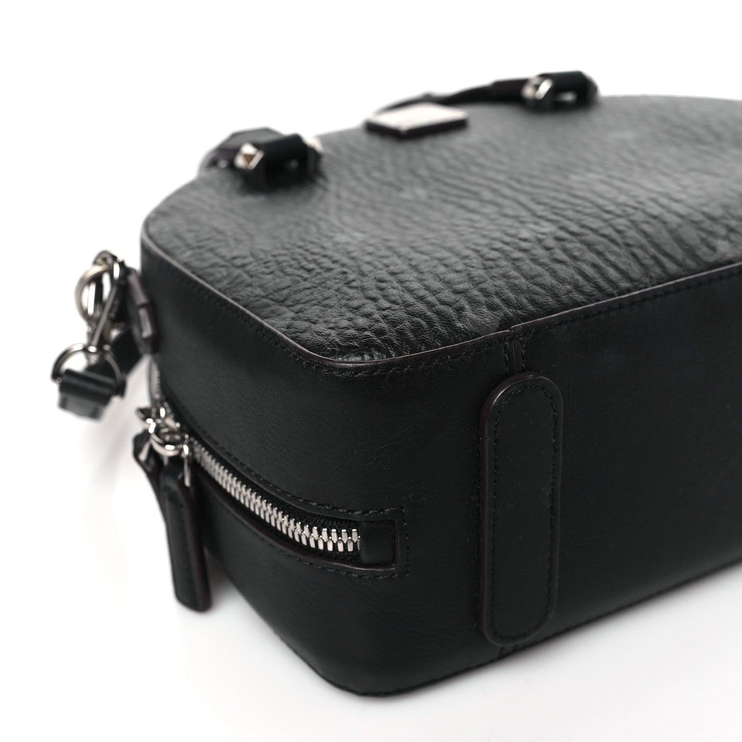 MCM Visetos Small Half Moon Crossbody Bag Black 8 of 9
