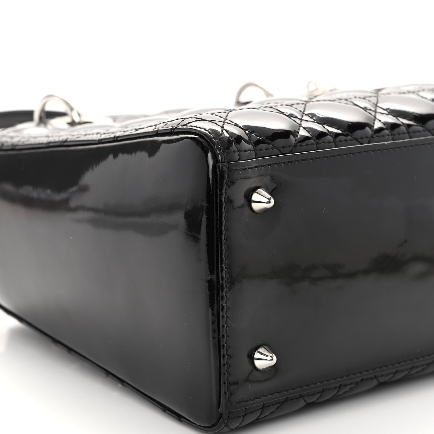 Christian Dior Patent Cannage Medium Lady Dior Black 8 of 9