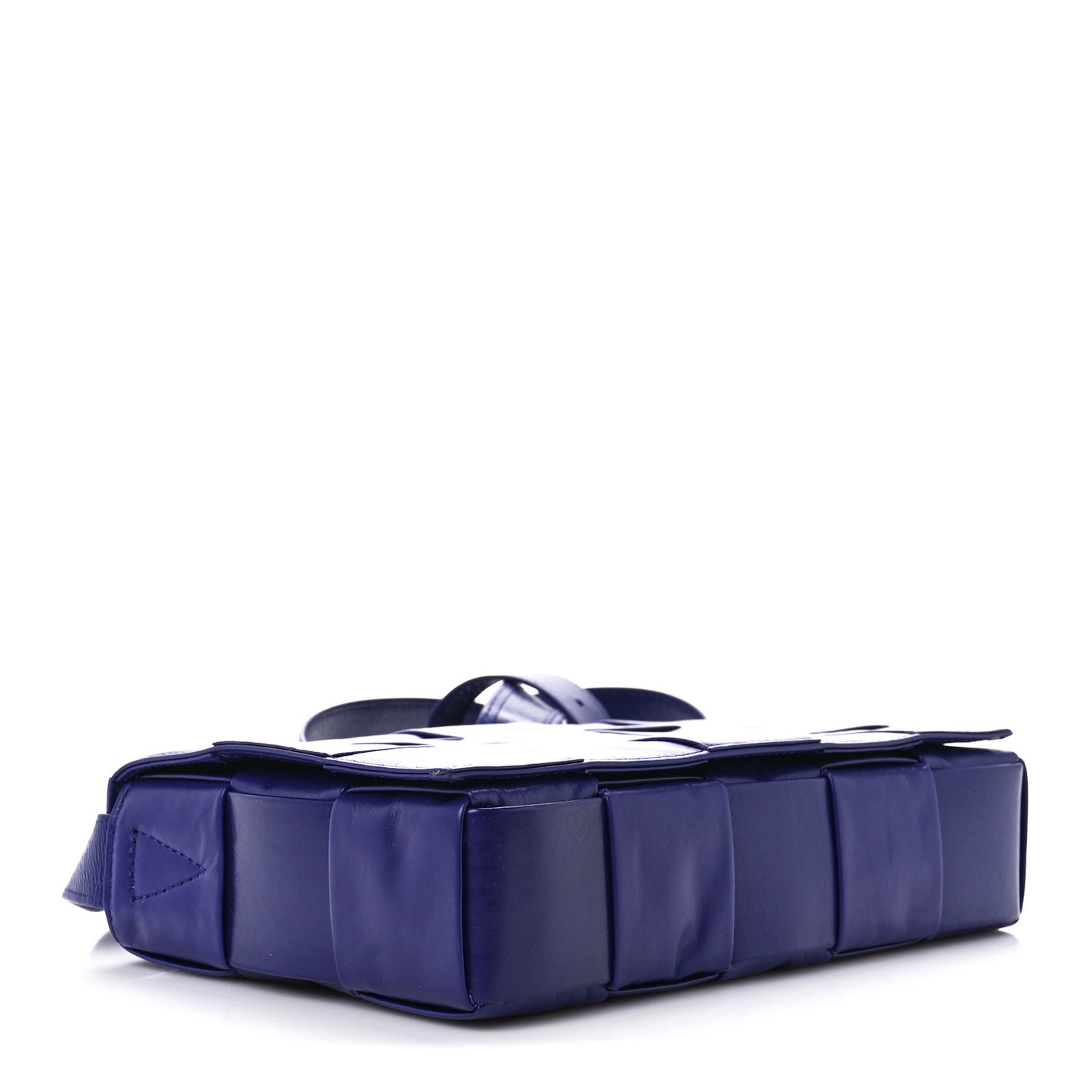 Paper Calfskin Maxi Intreccio Cassette Crossbody Bag Purple