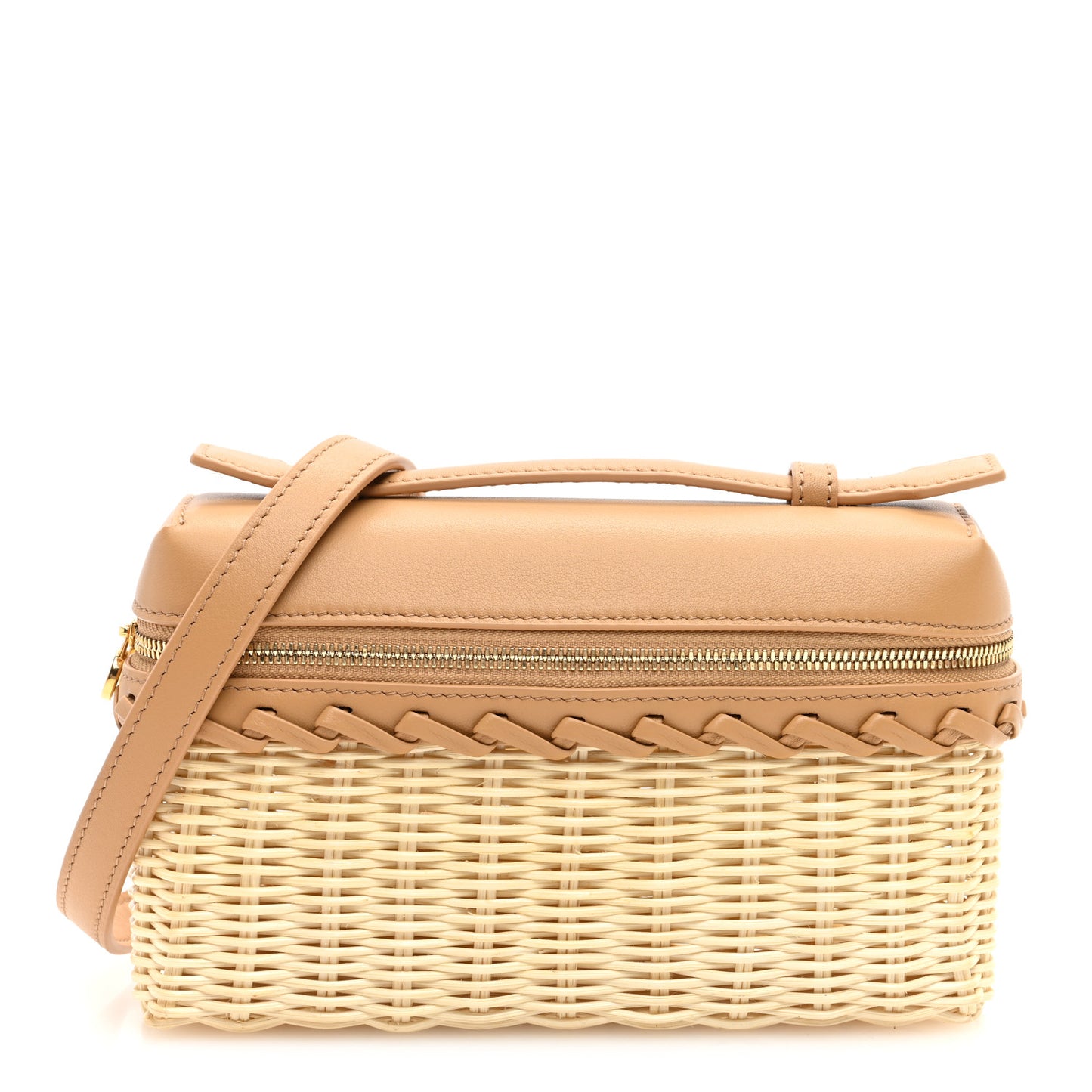 Wicker Calfskin L19 Extra Pocket Pouch Natural
