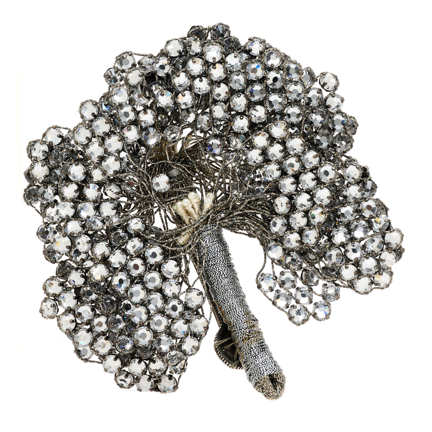 Crystal Tree Brooch Grey