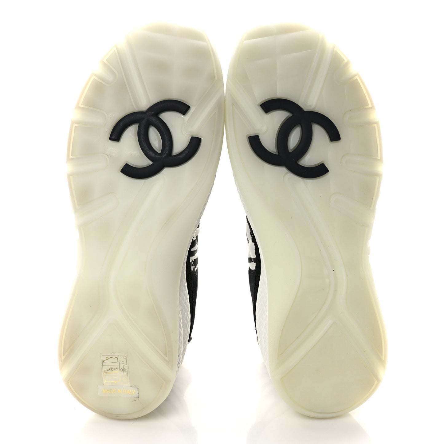 Nylon Suede Calfskin Printed Sneakers 42 White Black