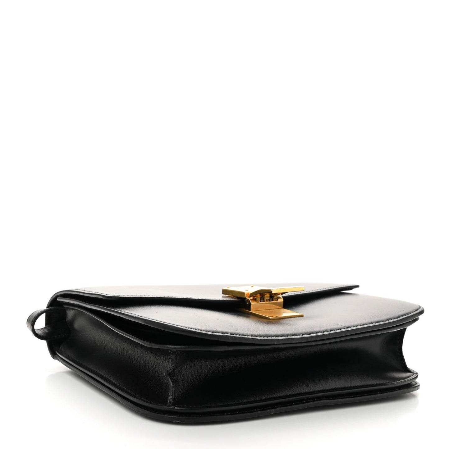 Box Calfskin Medium Classic Box Flap Bag Black