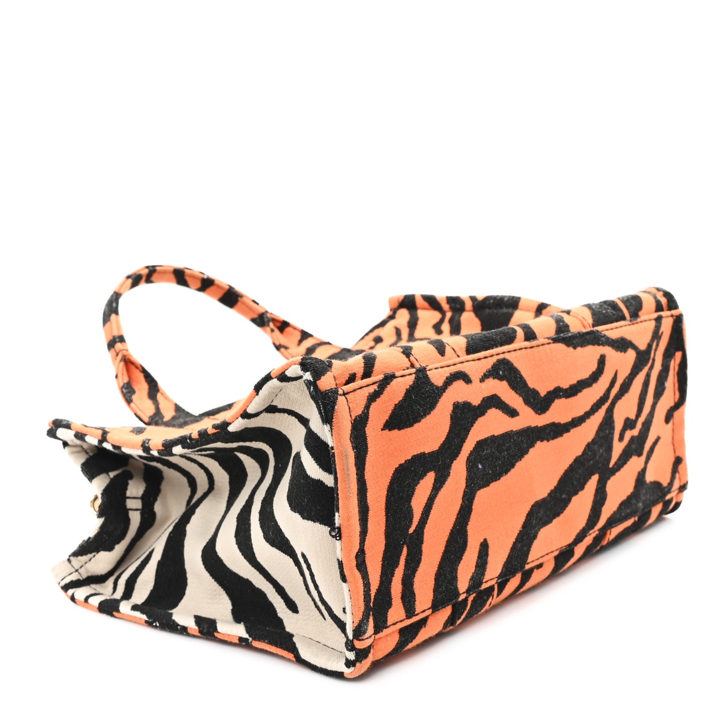 Cotton Canvas Zebra Tiger Print Medium The Traveler Tote Bag