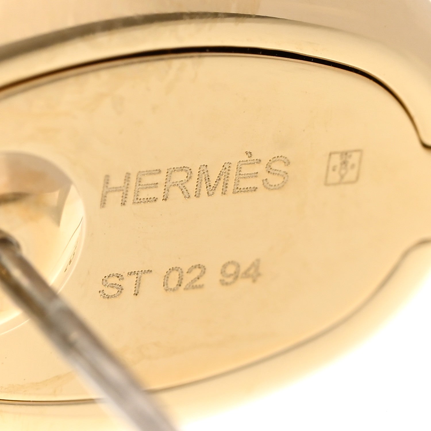 Hermes Enamel Mini Maillon Earrings Rose Candeur 4 of 5
