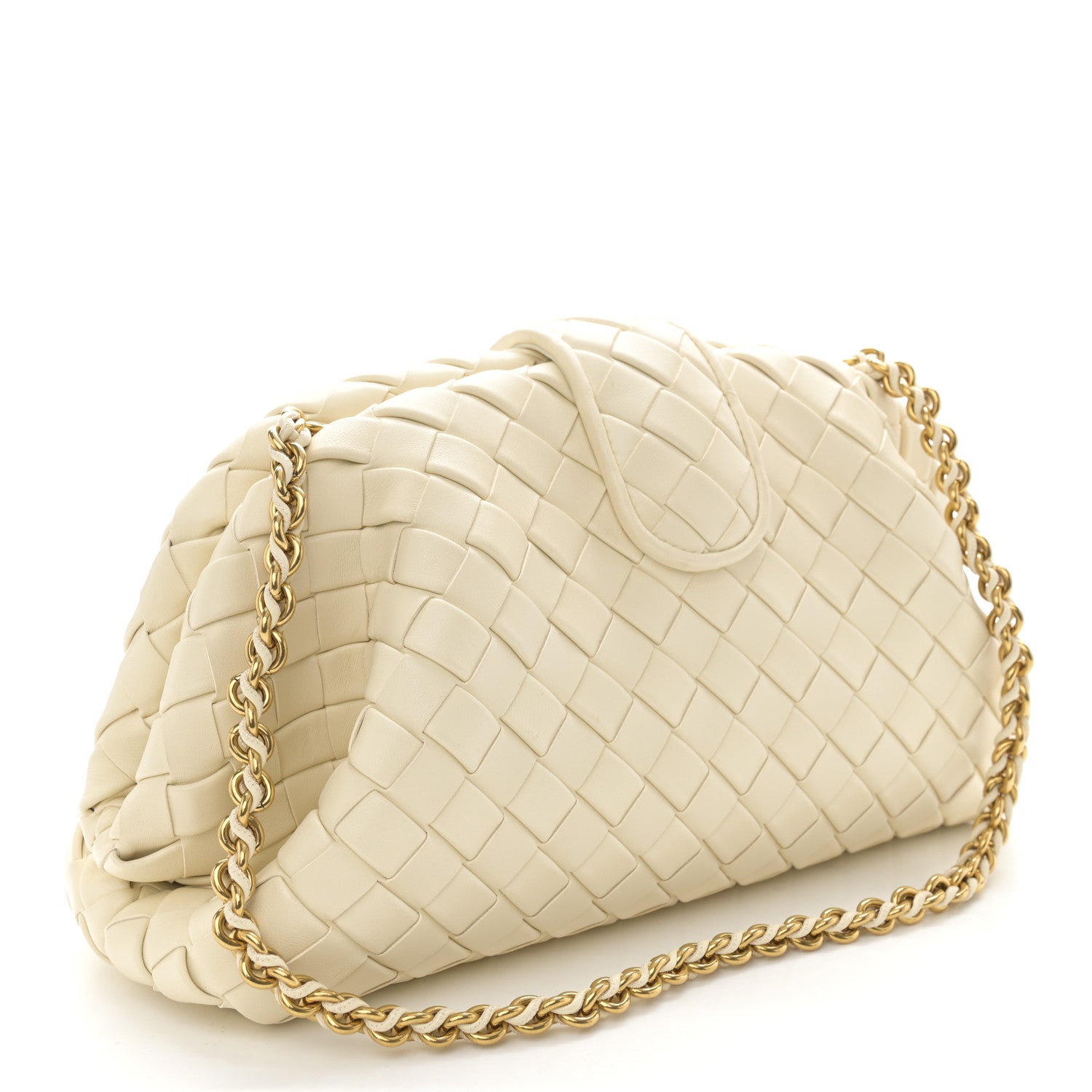 Bottega Veneta Nappa Intrecciato Teen The Lauren 1980 Clutch With Chain String 3 of 11