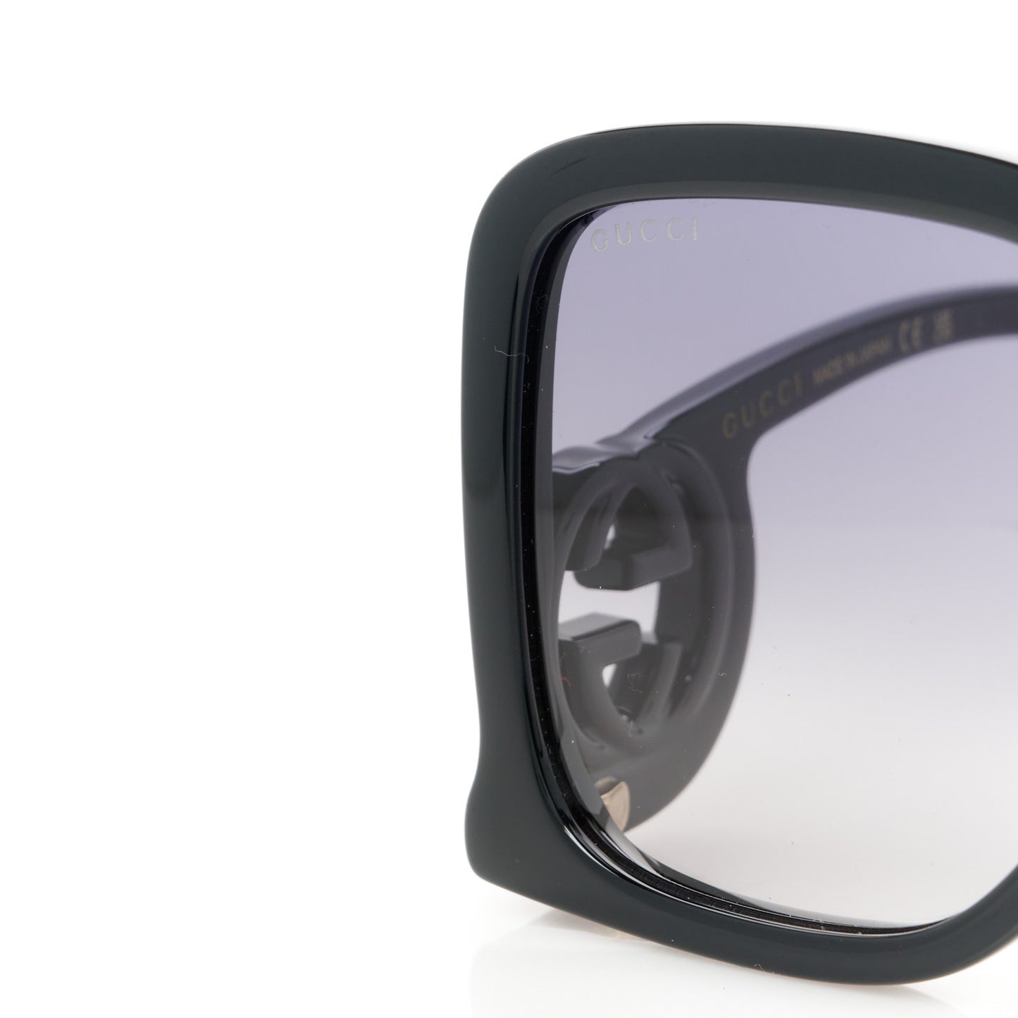 Acetate Rectangle Frame Sunglasses GG1326S Black