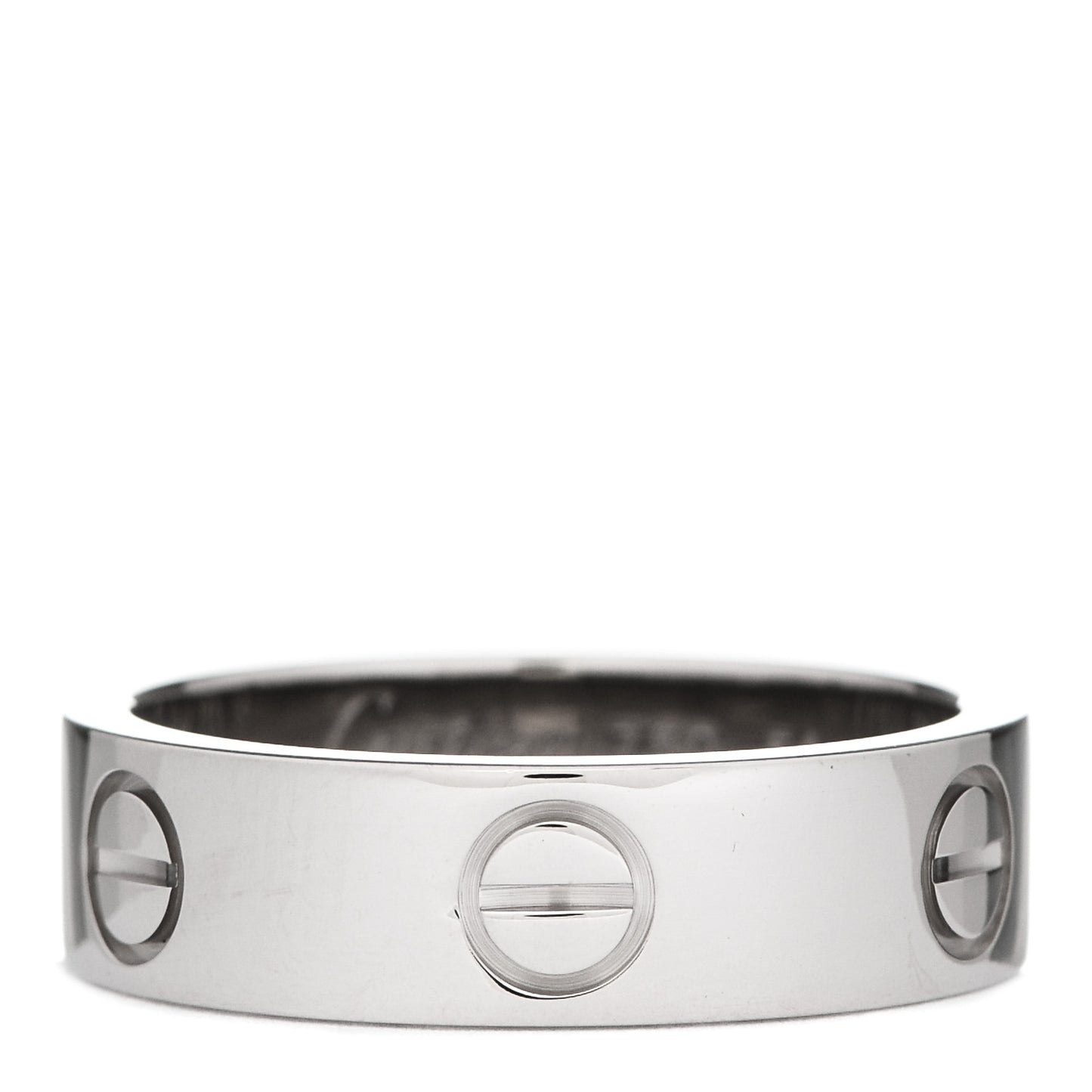18K White Gold 5.5mm LOVE Ring 54 6.75