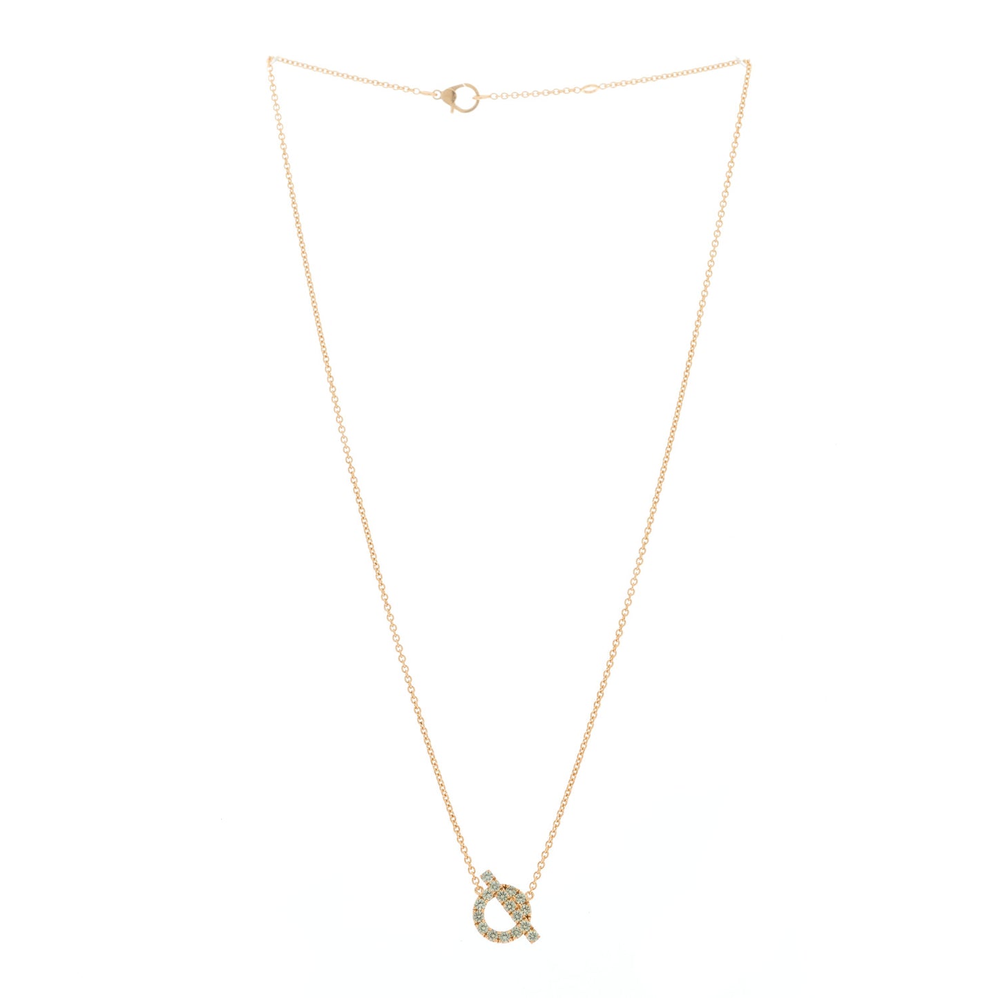 18K Rose Gold Green Sapphire Finesse Pendant Necklace