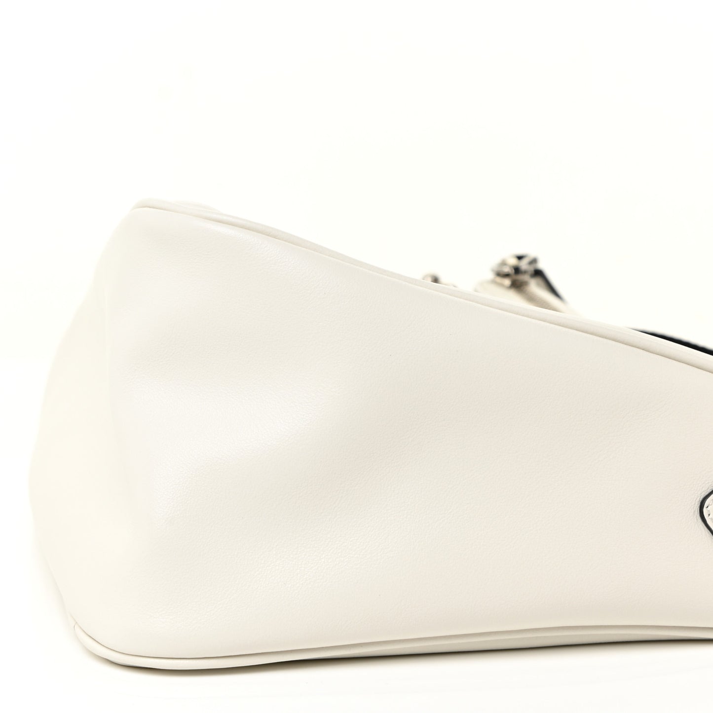 Grace Lux Triangle Shoulder Bag White