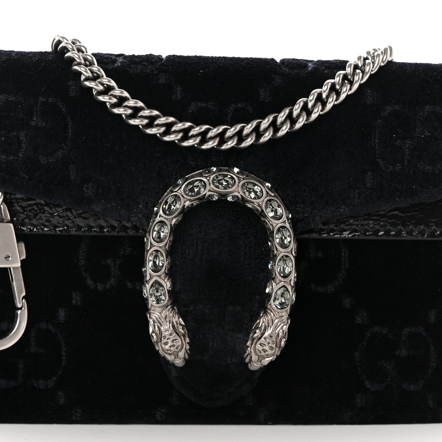 Velvet Super Mini Dionysus Shoulder Bag Black