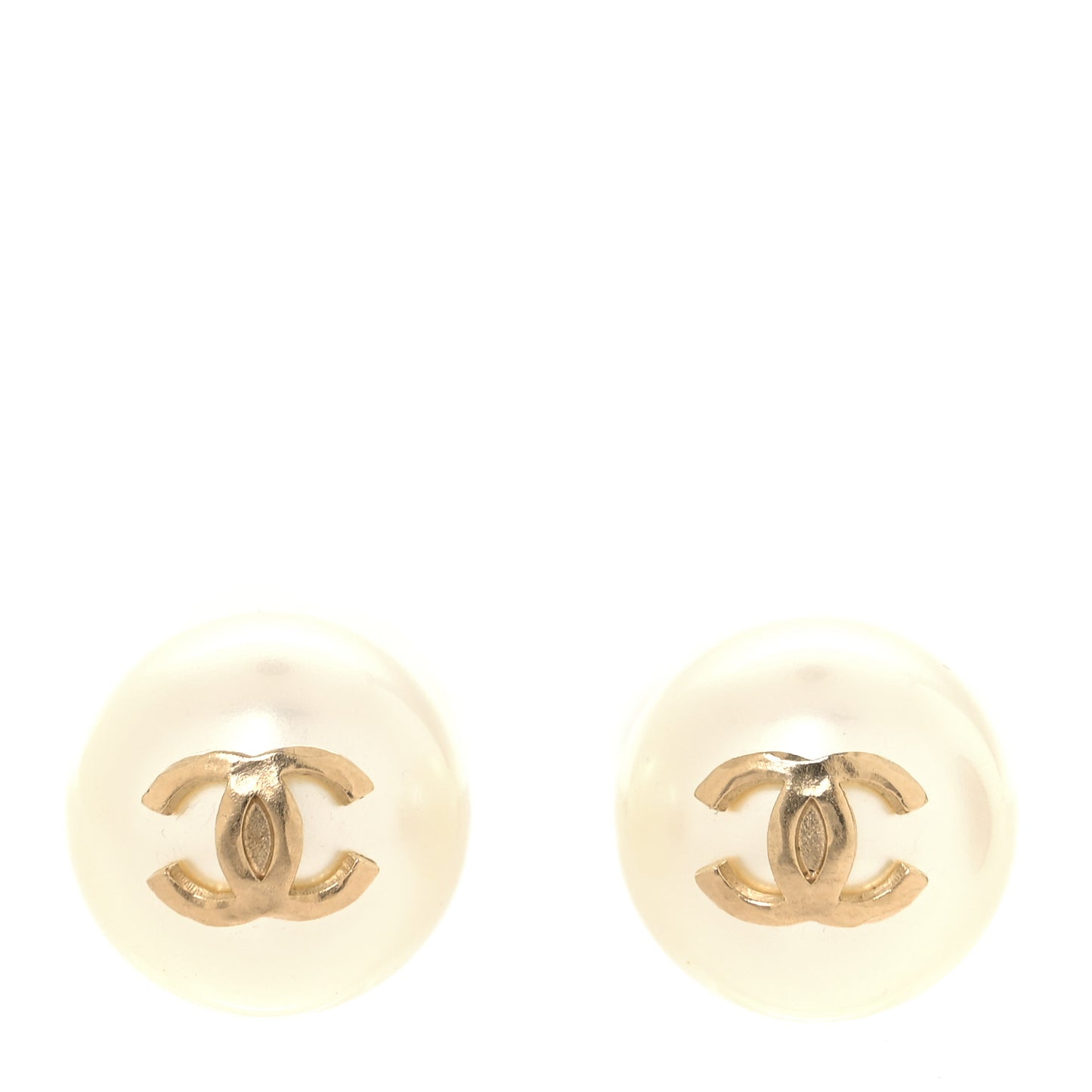 Pearl CC Large Earrings Gold