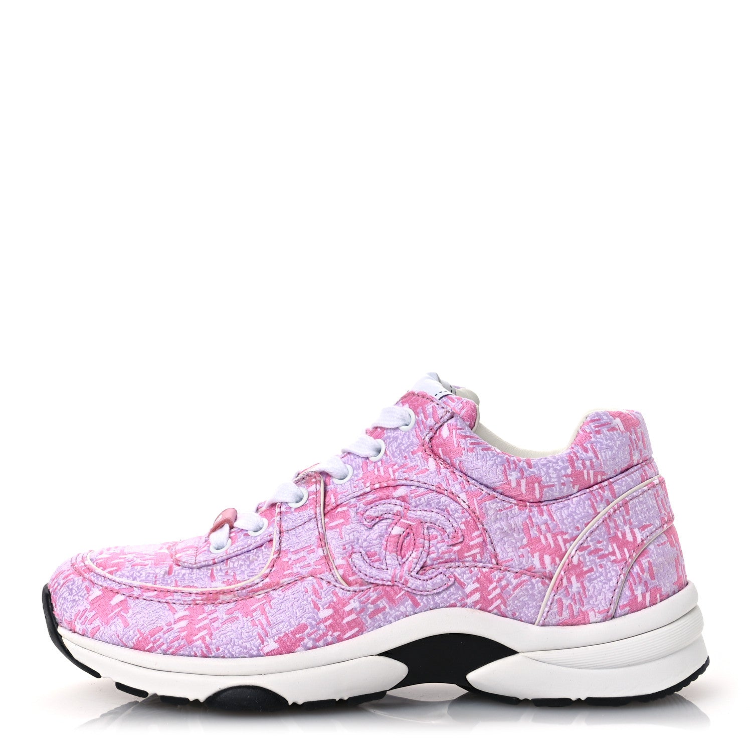 Chanel Tweed CC Sneakers 36 Pink 1836624 – FASHIONPHILE