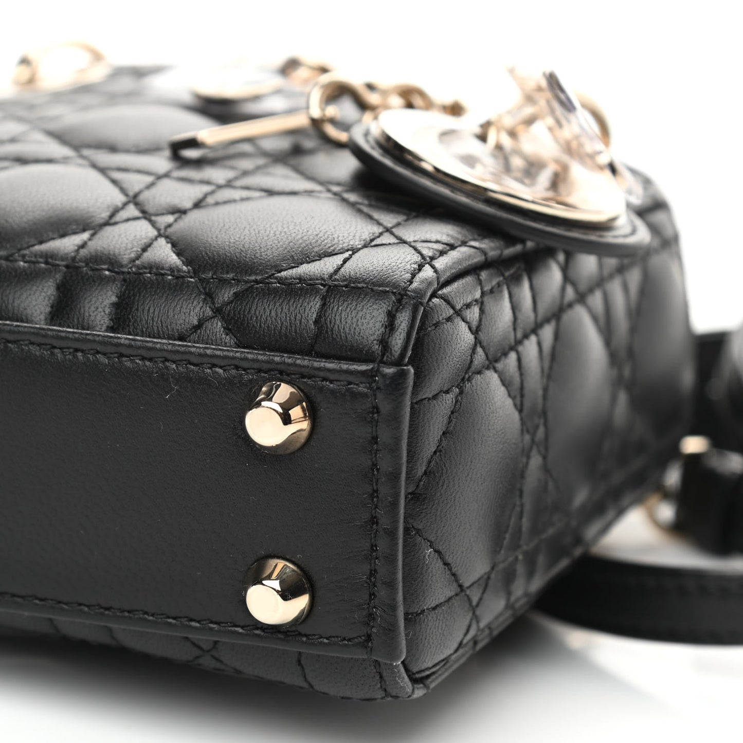 Lambskin Cannage Micro Lady Dior Black
