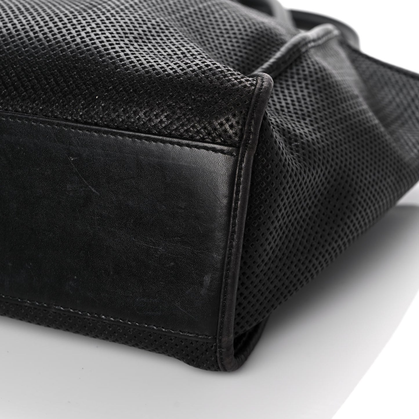 Perforated Calfskin Jackie O Hobo Black