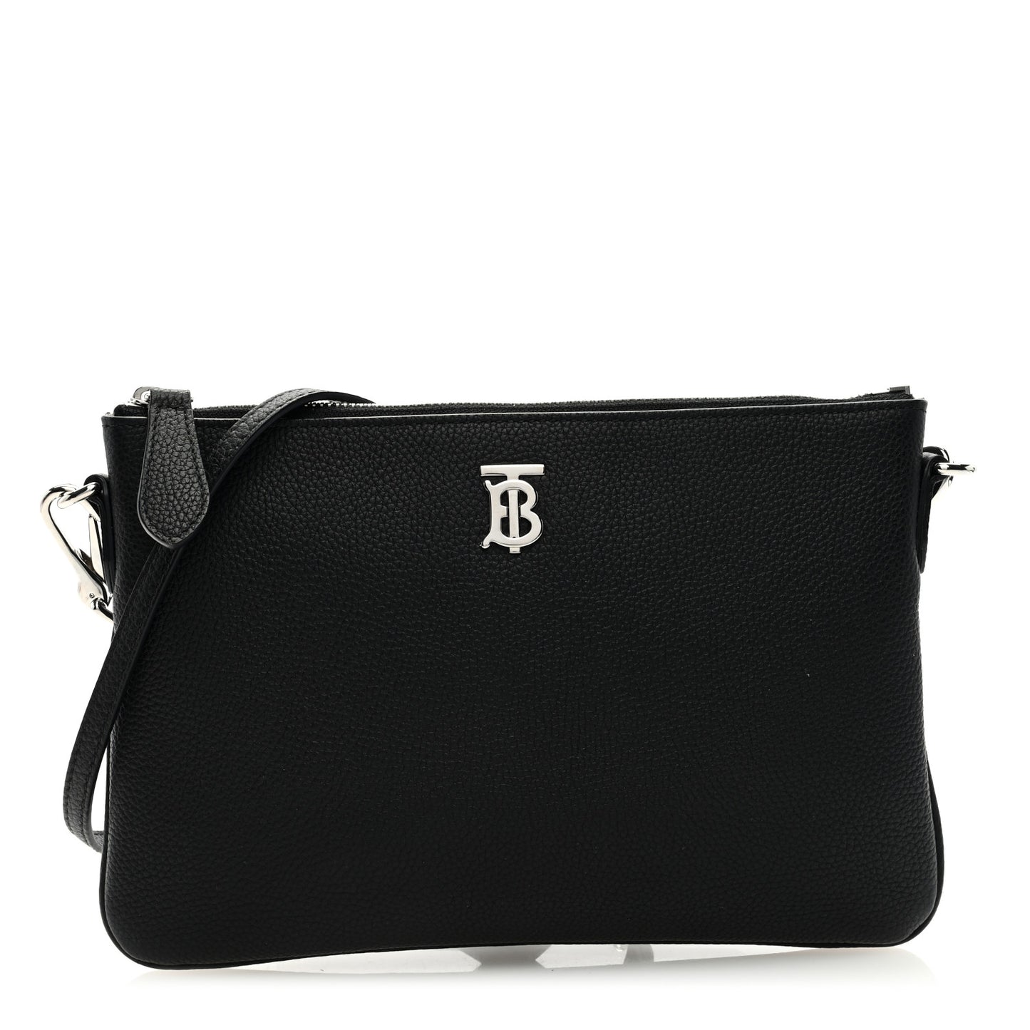 Grained Calfskin Peyton TB Crossbody Bag Black