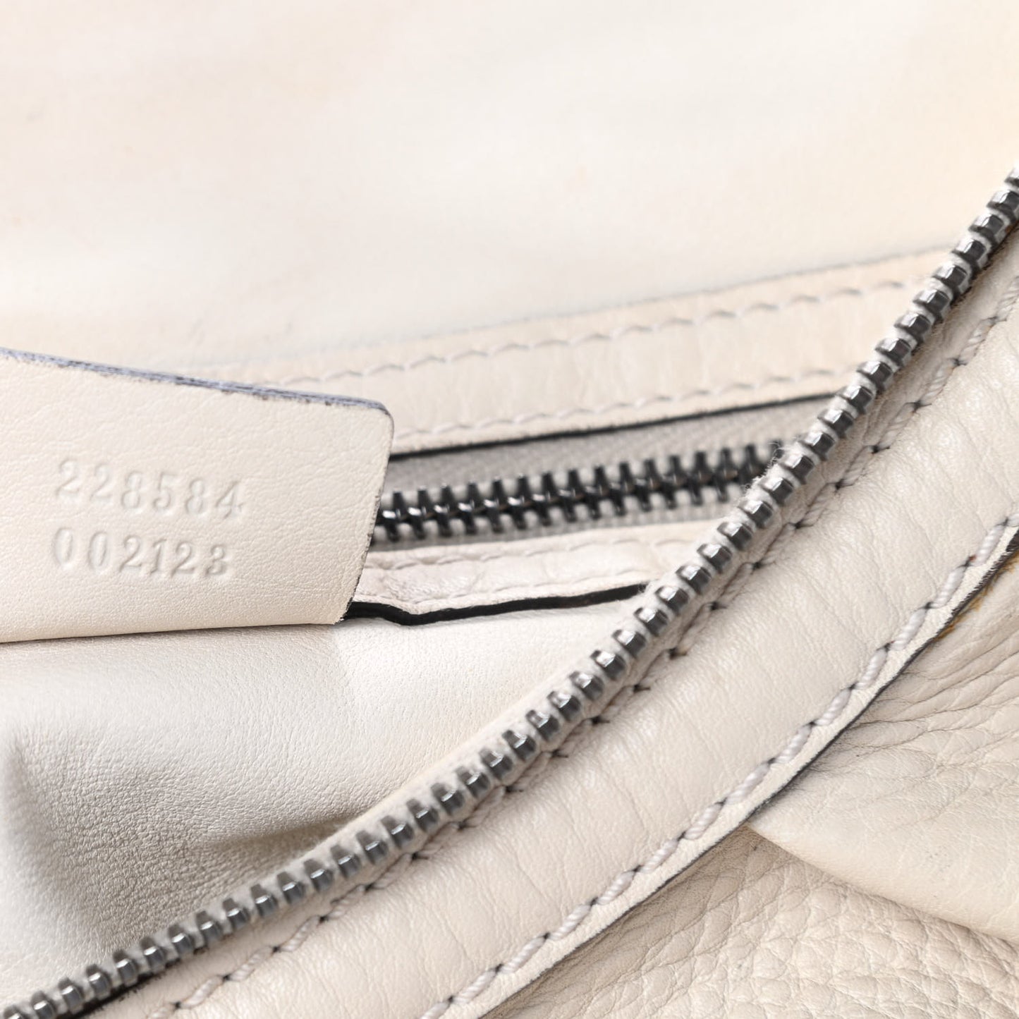 Pebbled Calfskin Medium Icon Bit Shoulder Bag Ivory