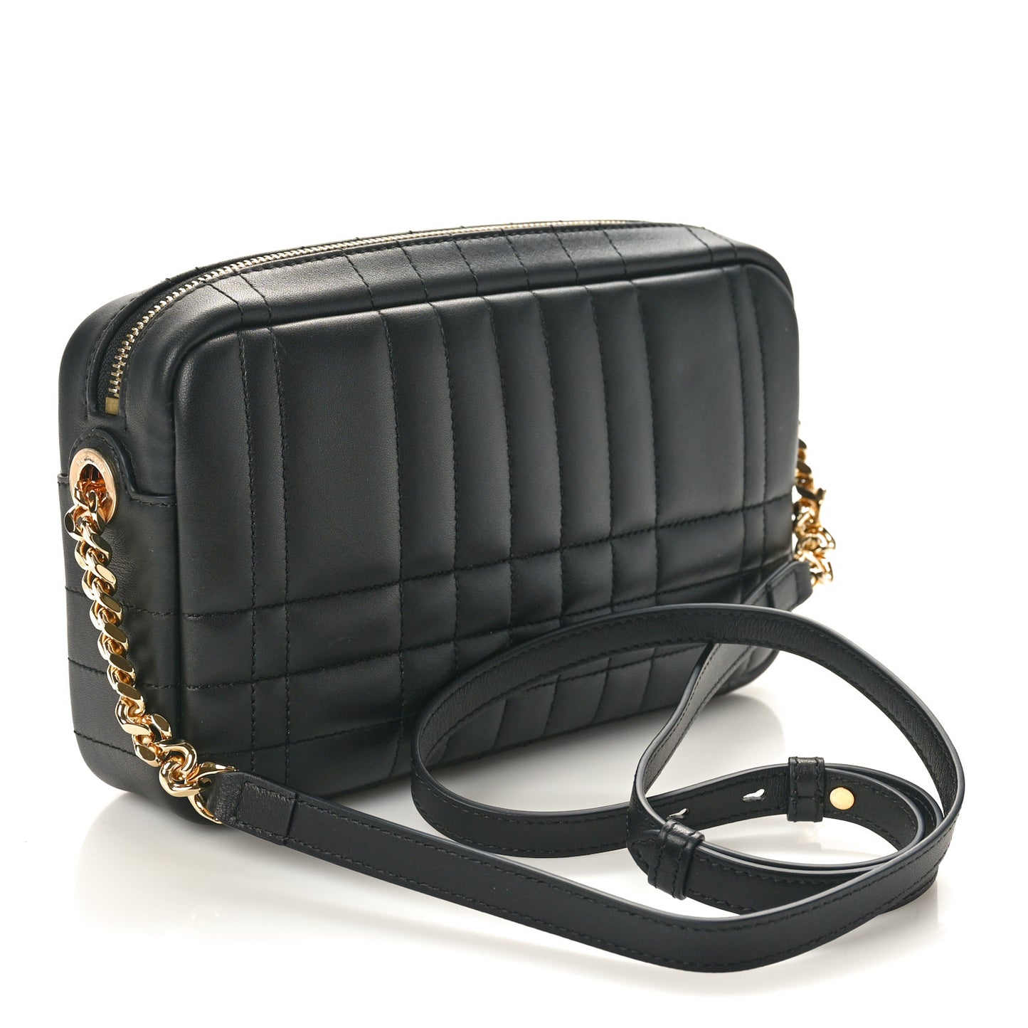 Calfskin Quilted Small Lola Camera Bag Black