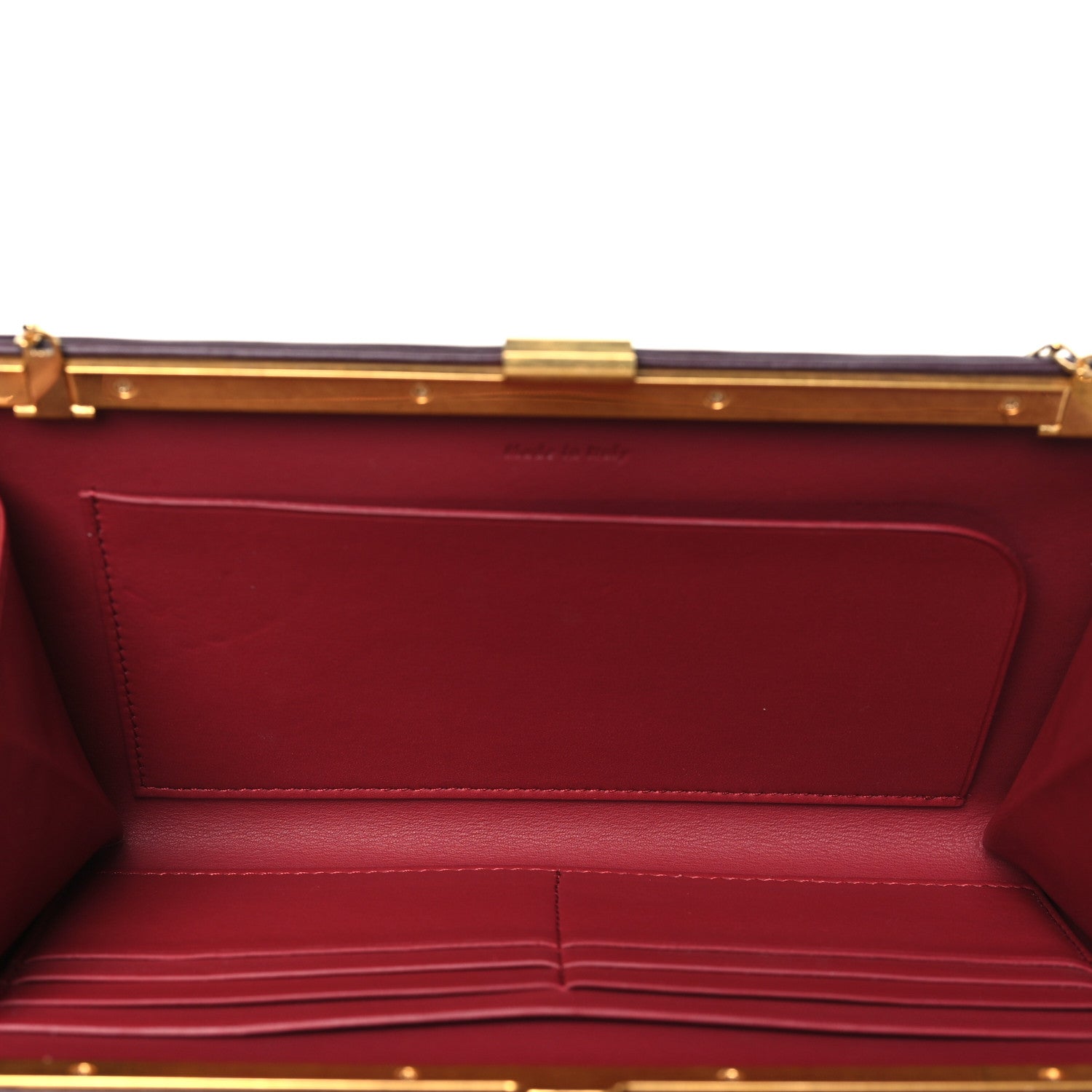 Celine Smooth Calfskin Clasp Large Wallet On Chain Bordeaux 5 of 11