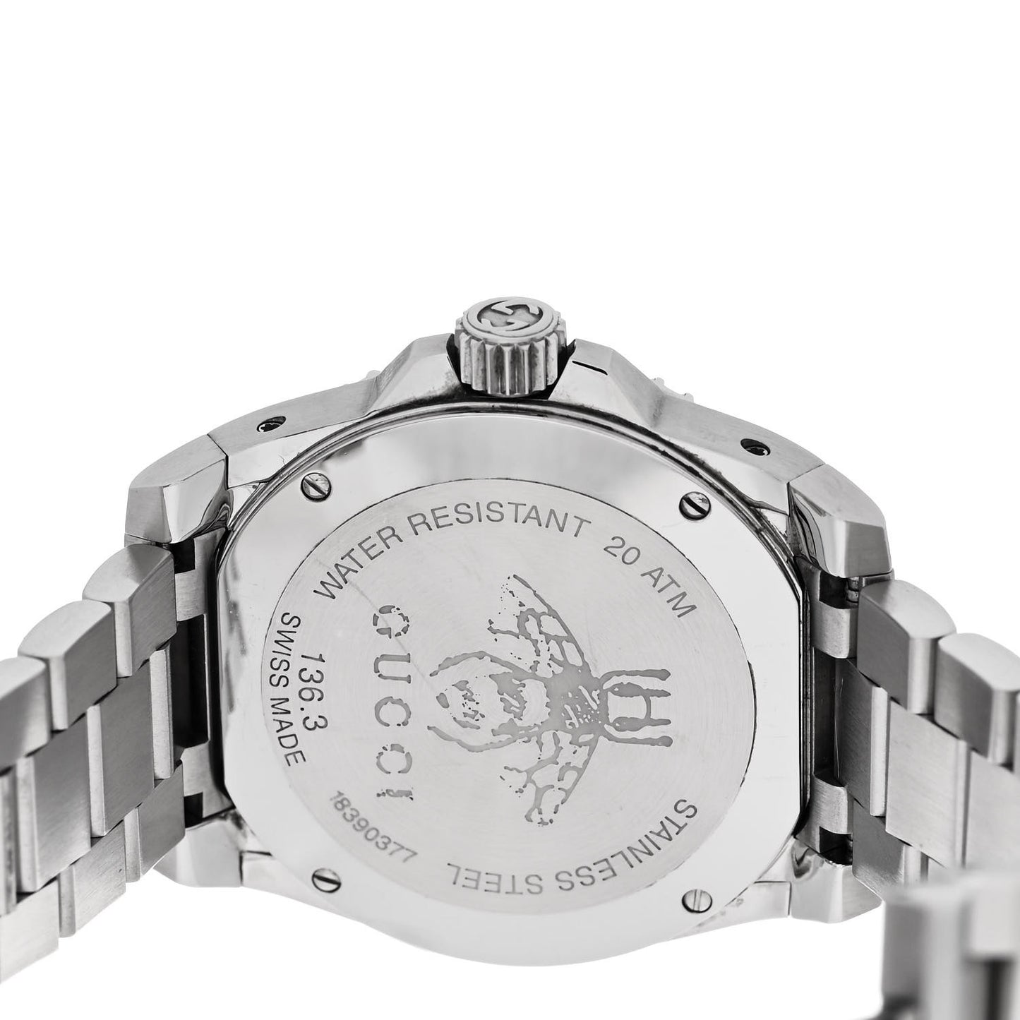 Stainless Steel 40mm Dive Quartz Watch White