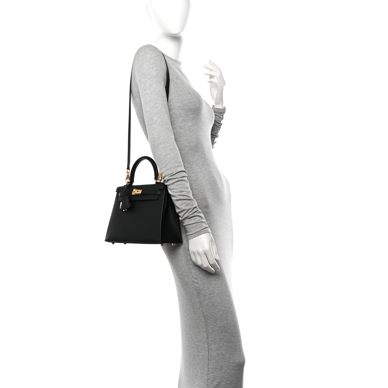 Hermes Epsom Kelly Sellier 25 Black 2 of 11