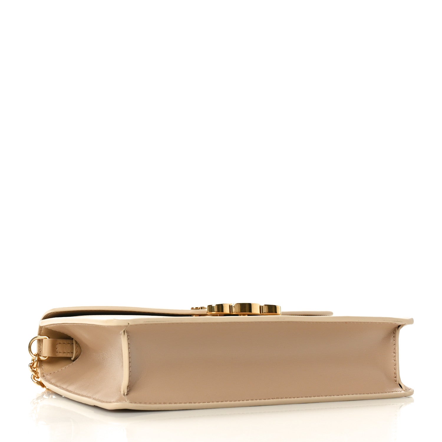 Celine Shiny Calfskin Triomphe Margo Wallet on Chain Nude 4 of 10