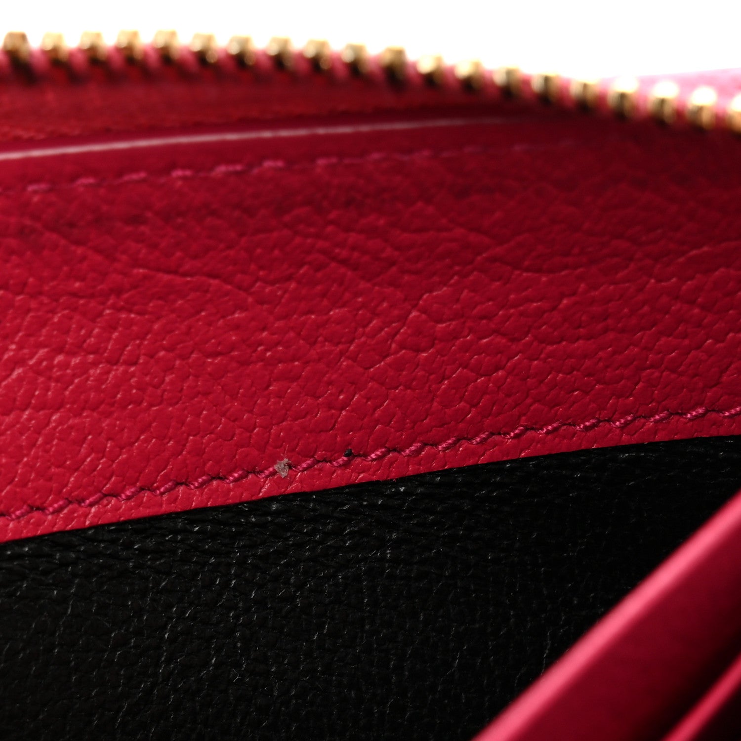 Saint Laurent Chevre Belle De Jour Zip Around Wallet Fuchsia 8 of 14