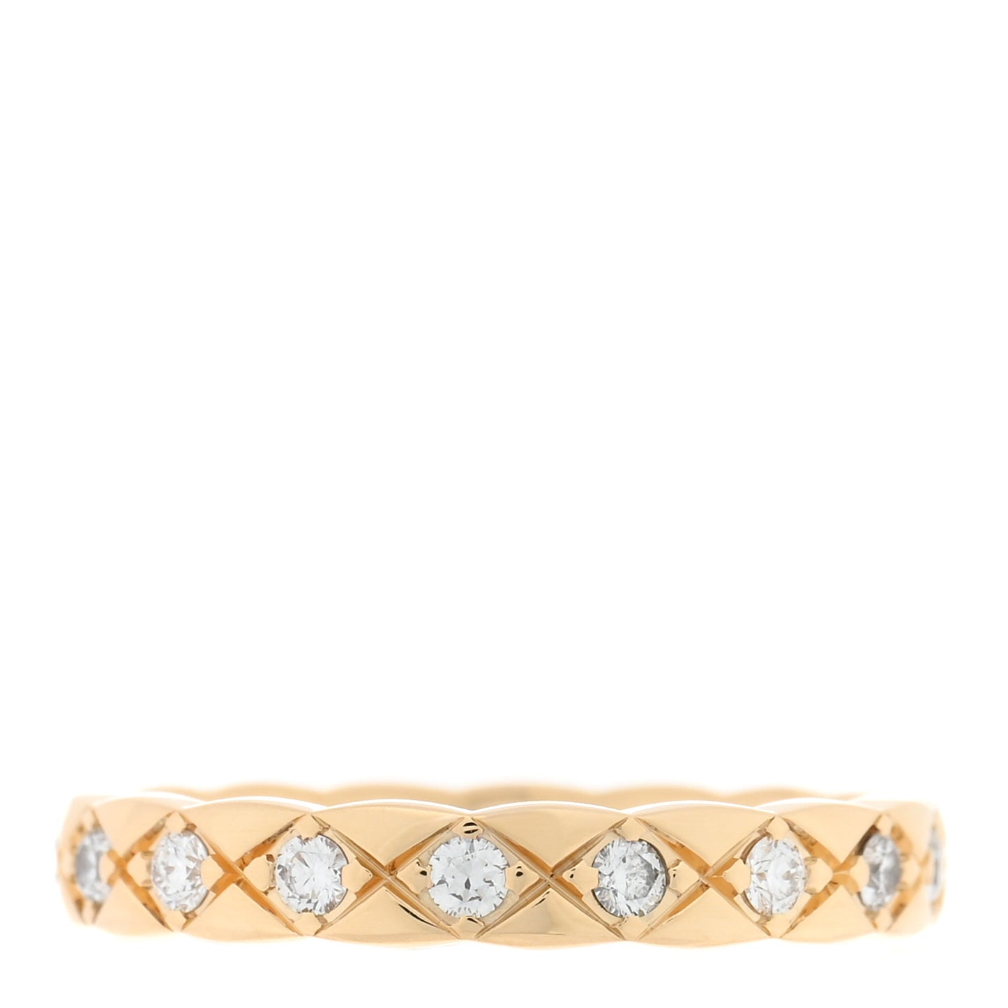 18K Yellow Gold Diamond Mini Coco Crush Ring 50 5.25