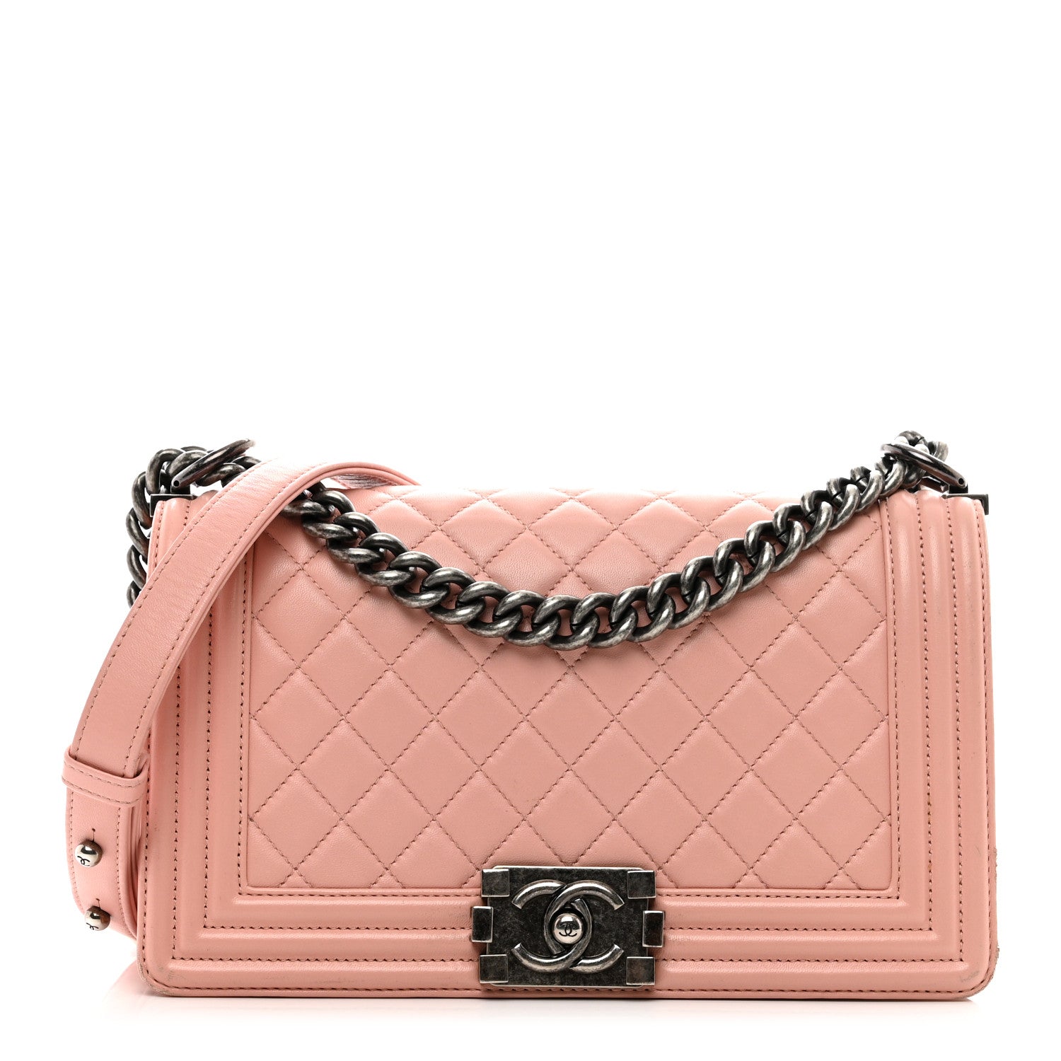 Chanel Calfskin Quilted Medium Boy Flap Light Pink 1 of 11