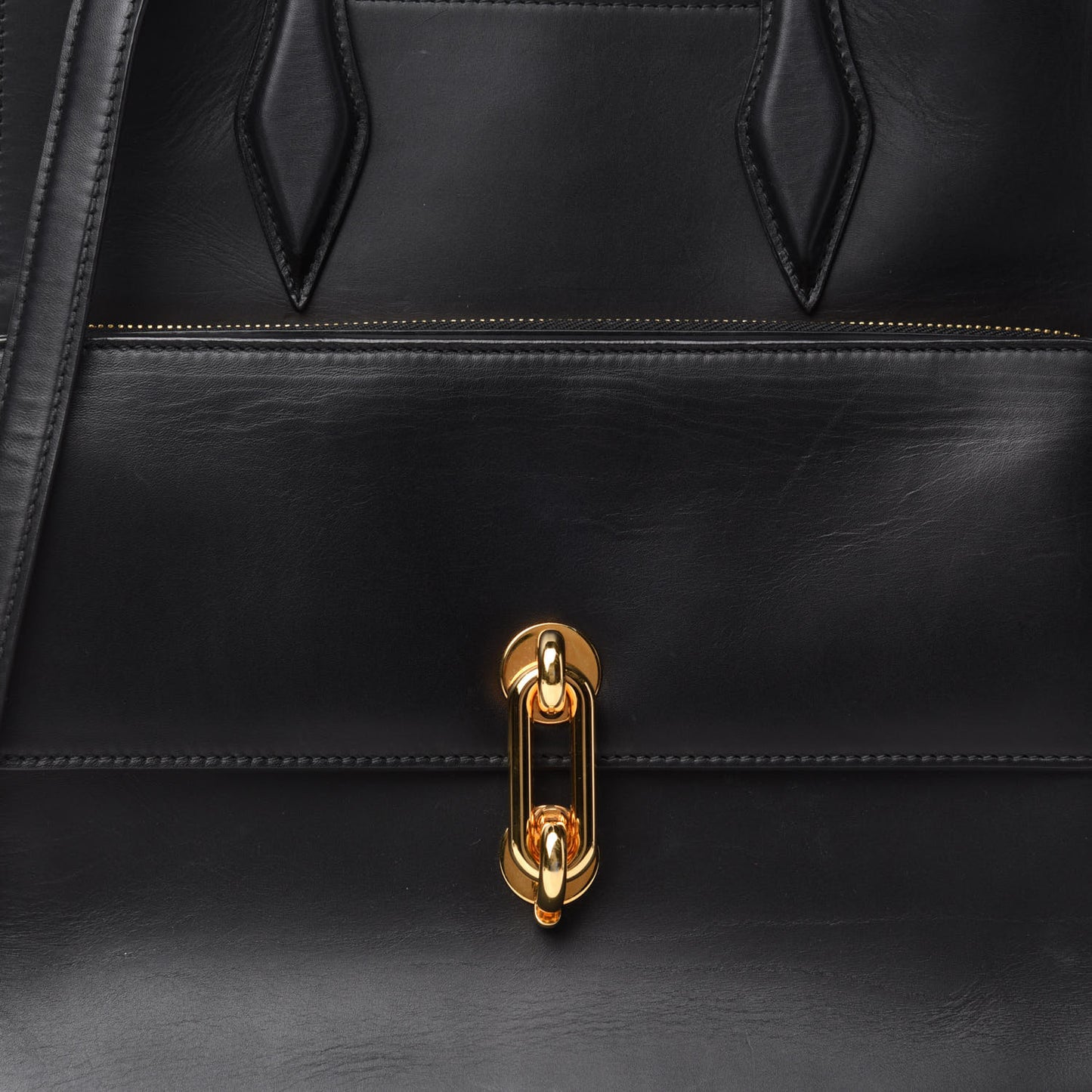 Calfskin Maillon Shoulder Bag Black