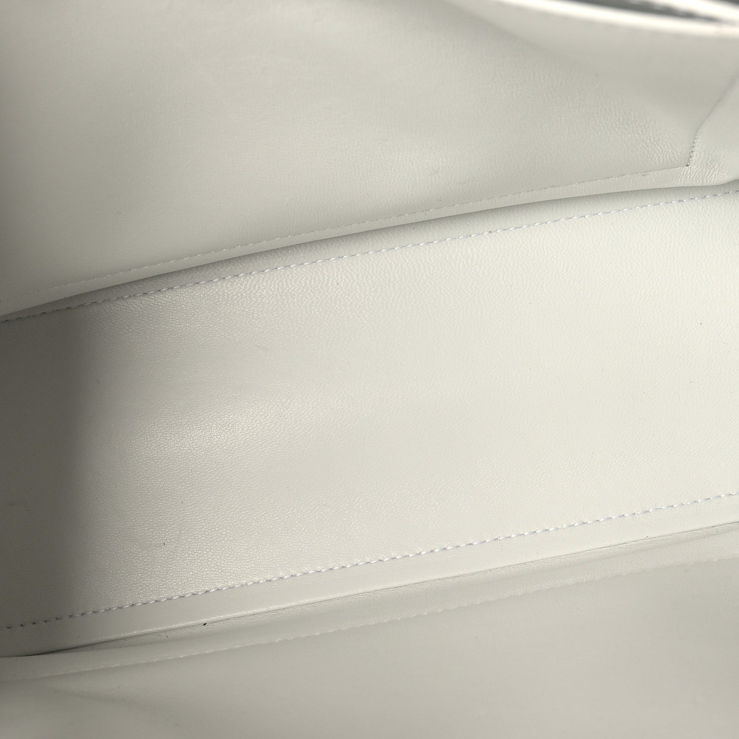 Balenciaga Crushed Calfskin Quilted Medium Crush Chain Bag Optic White 5 of 8