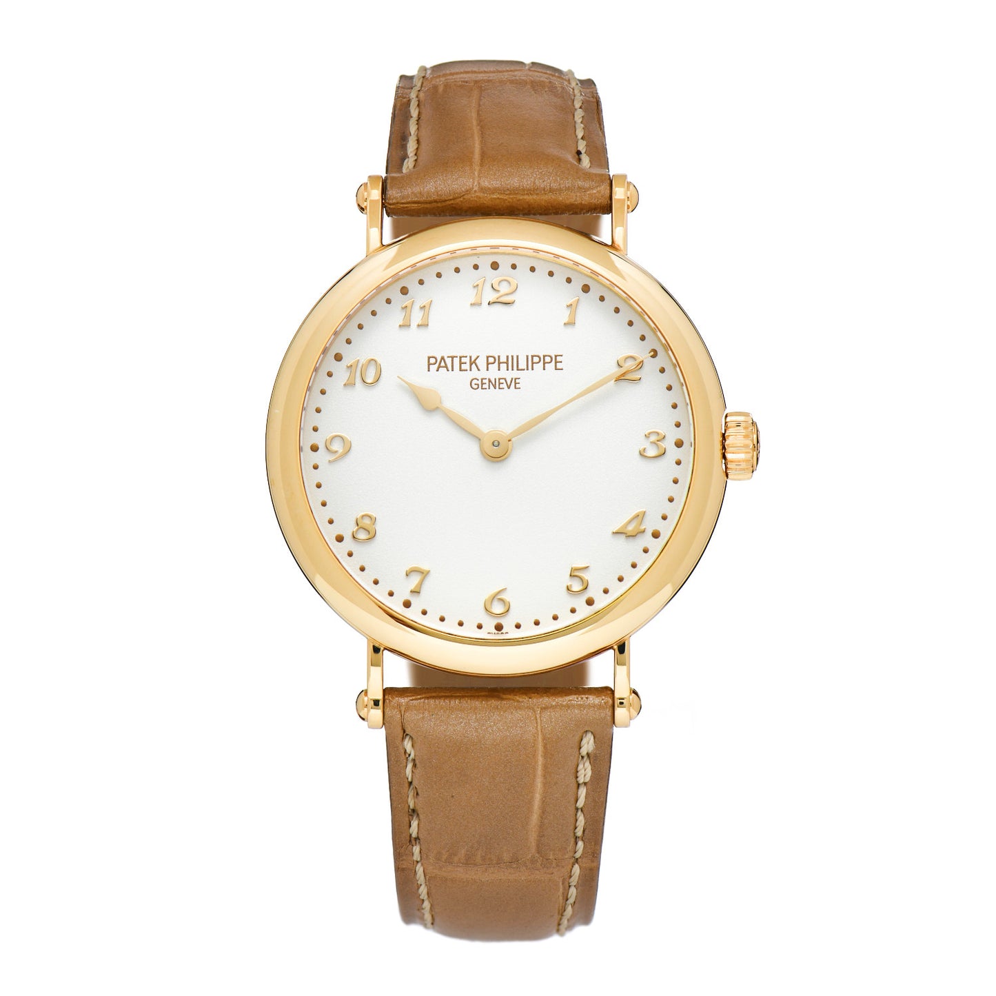 18K Rose Gold Alligator 34.6mm Calatrava Automatic Watch 7200R-001