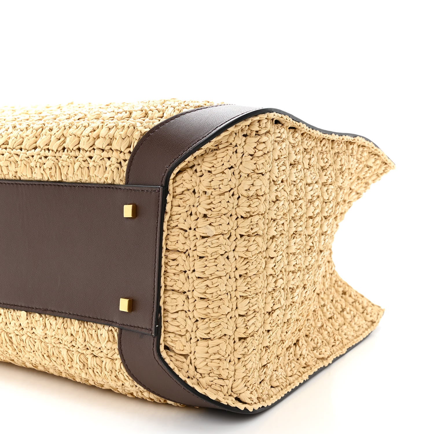 Valentino Garavani Raffia Calfskin Vlogo Tote Naturale Fondant 9 of 9