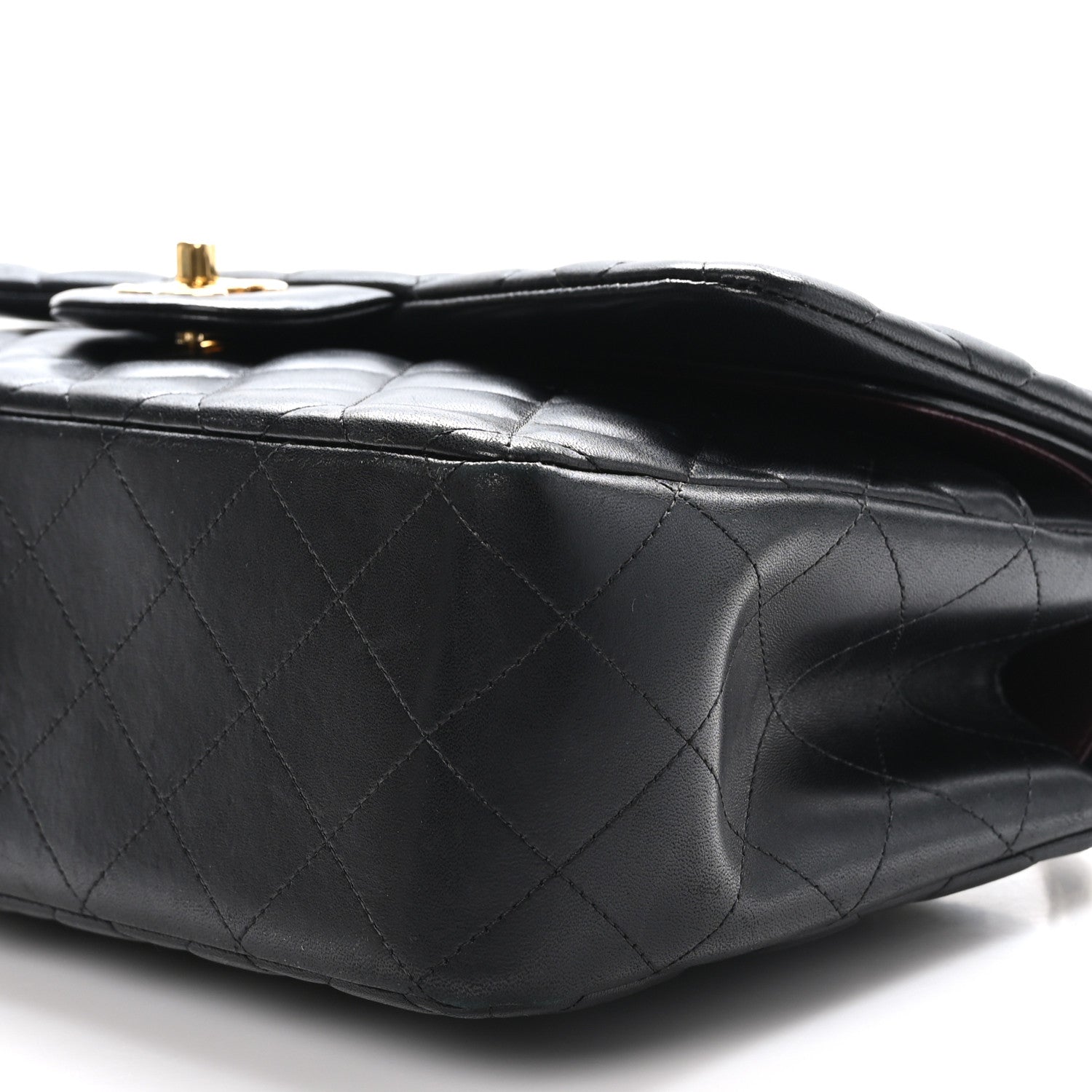 Chanel Lambskin Quilted Jumbo Double Flap Black 10 of 11