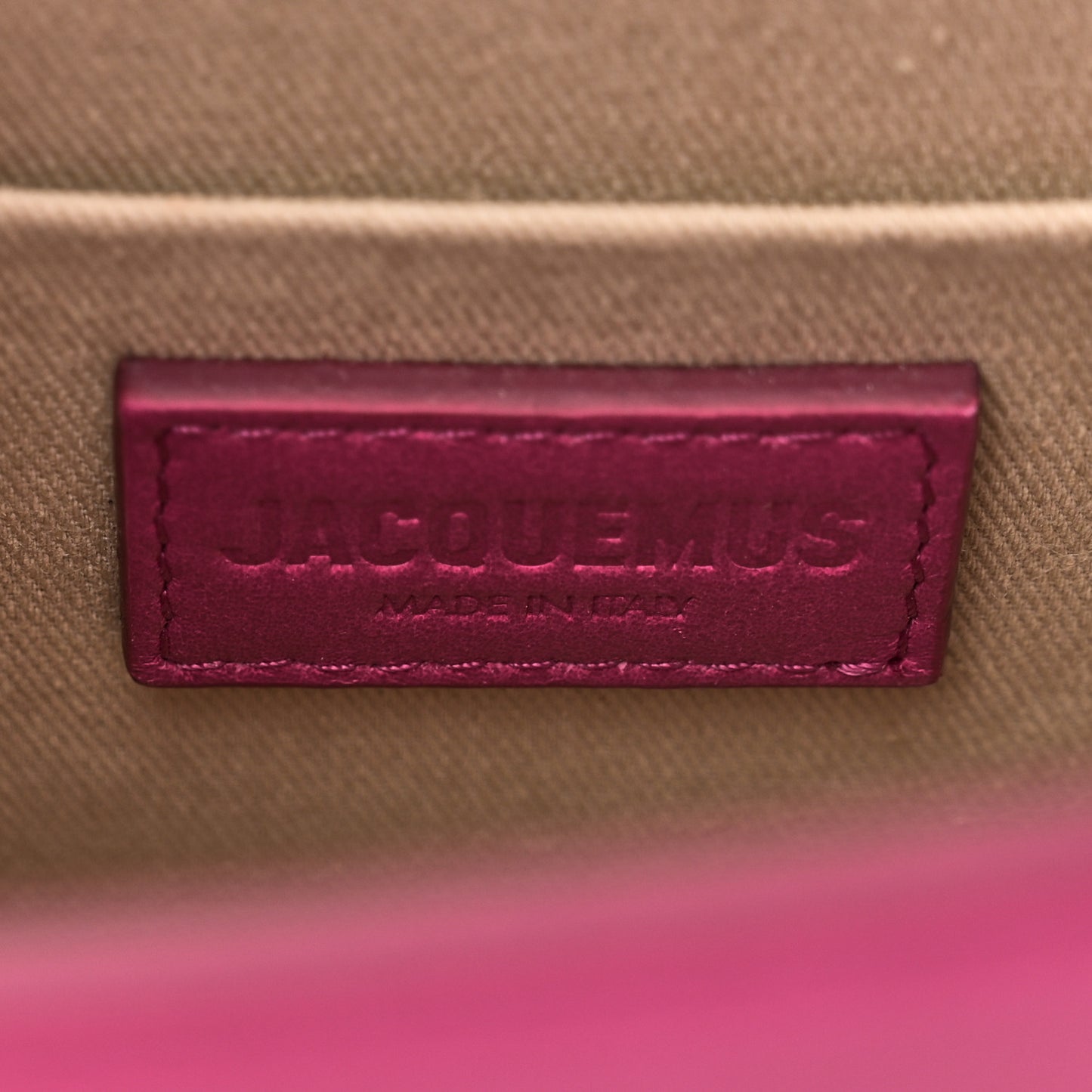 Smooth Calfskin Le Grand Chiquito Dark Pink