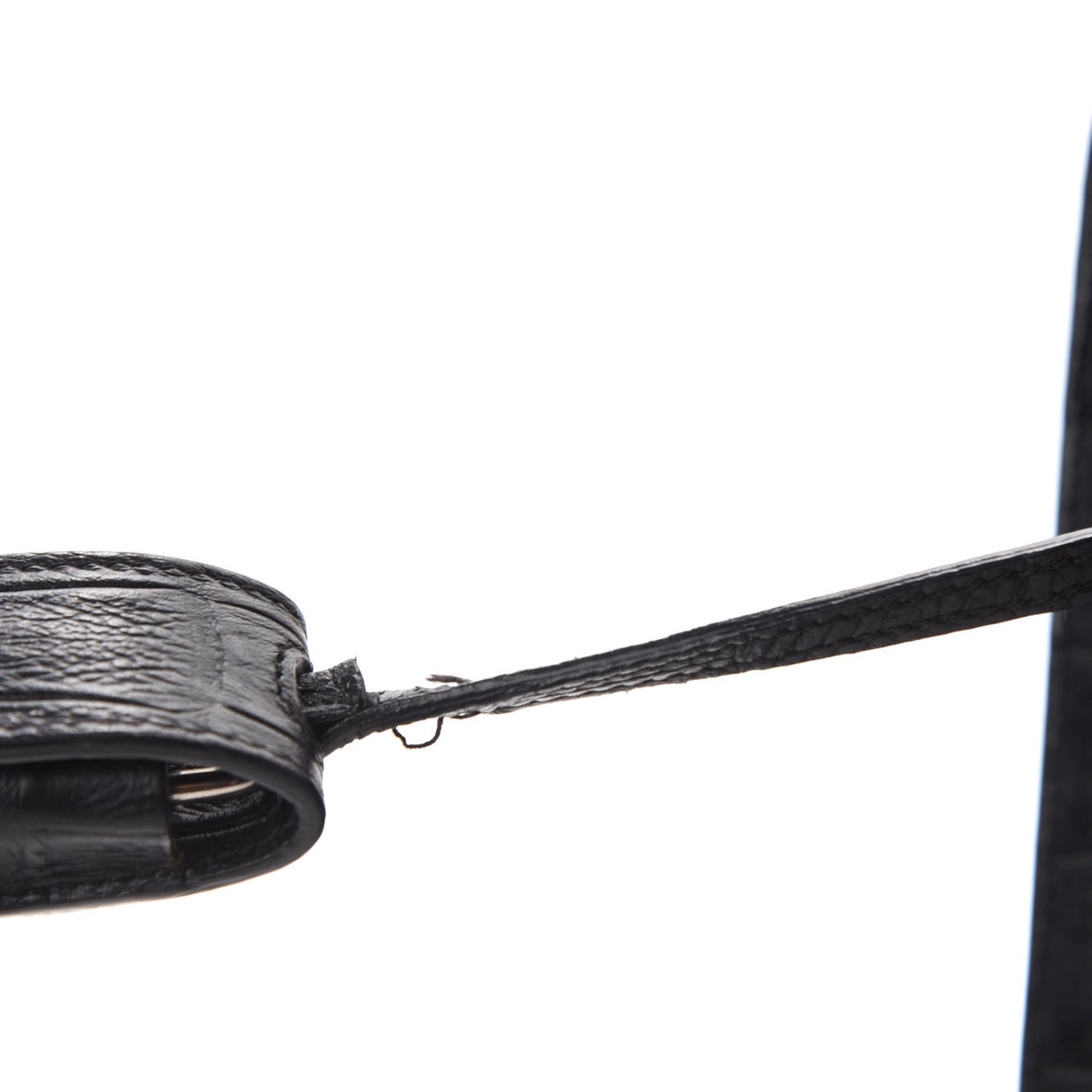 Calfskin Crocodile Embossed Small Sac De Jour Black