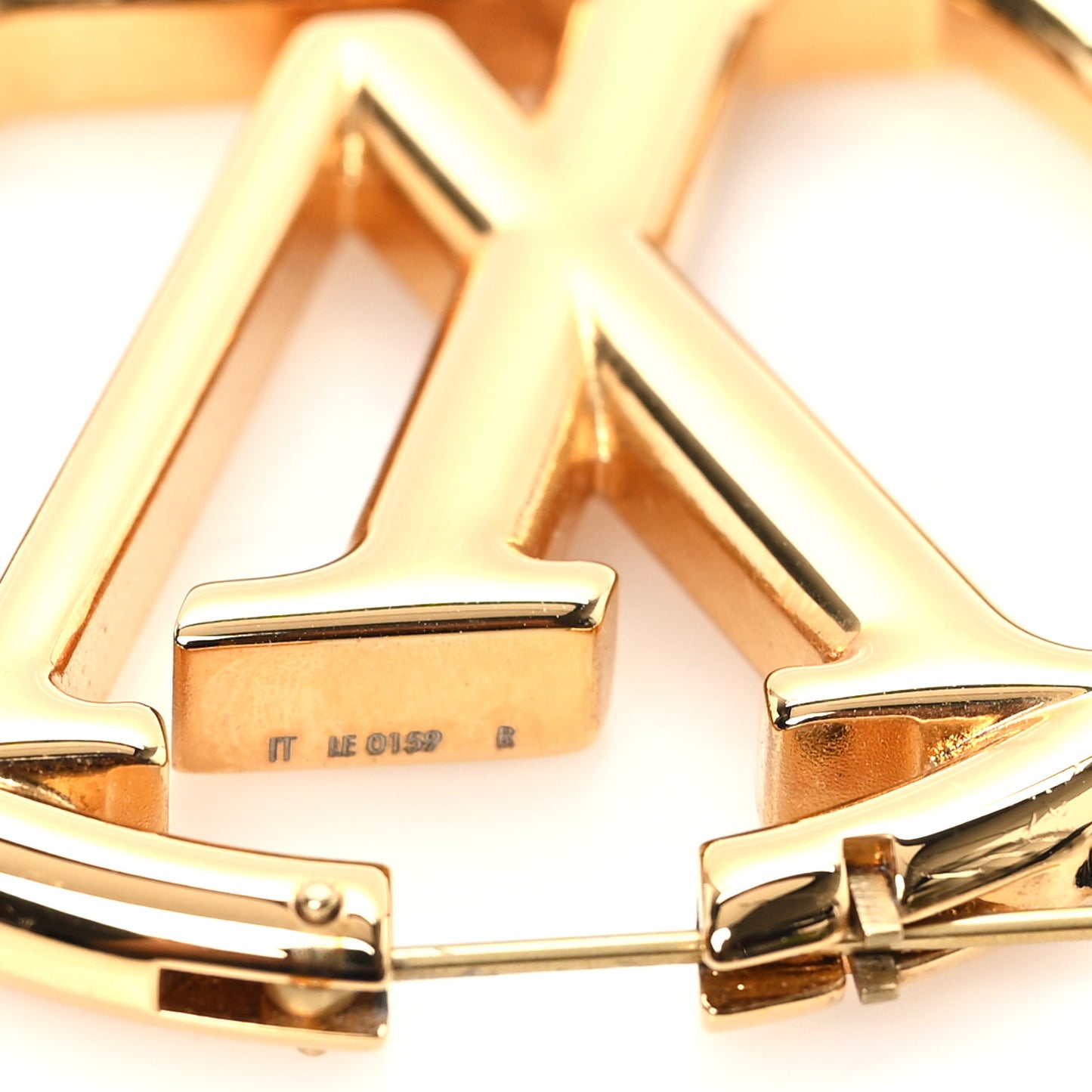 Metal Louise Hoop Earrings Gold