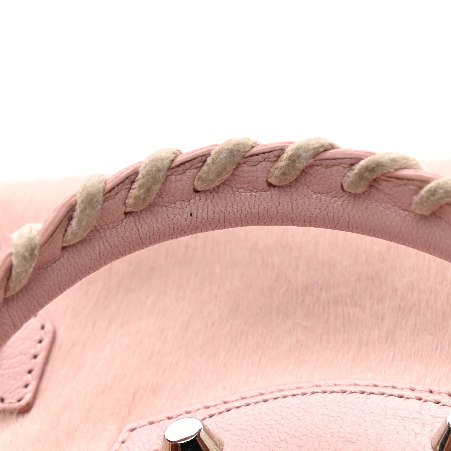 Calf Hair Classic Silver Hardware Mini City Pink