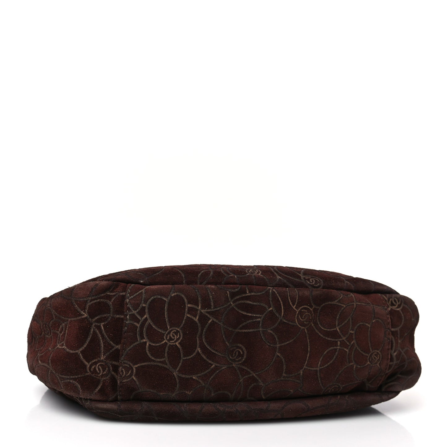 Suede Camellia Shoulder Bag Brown