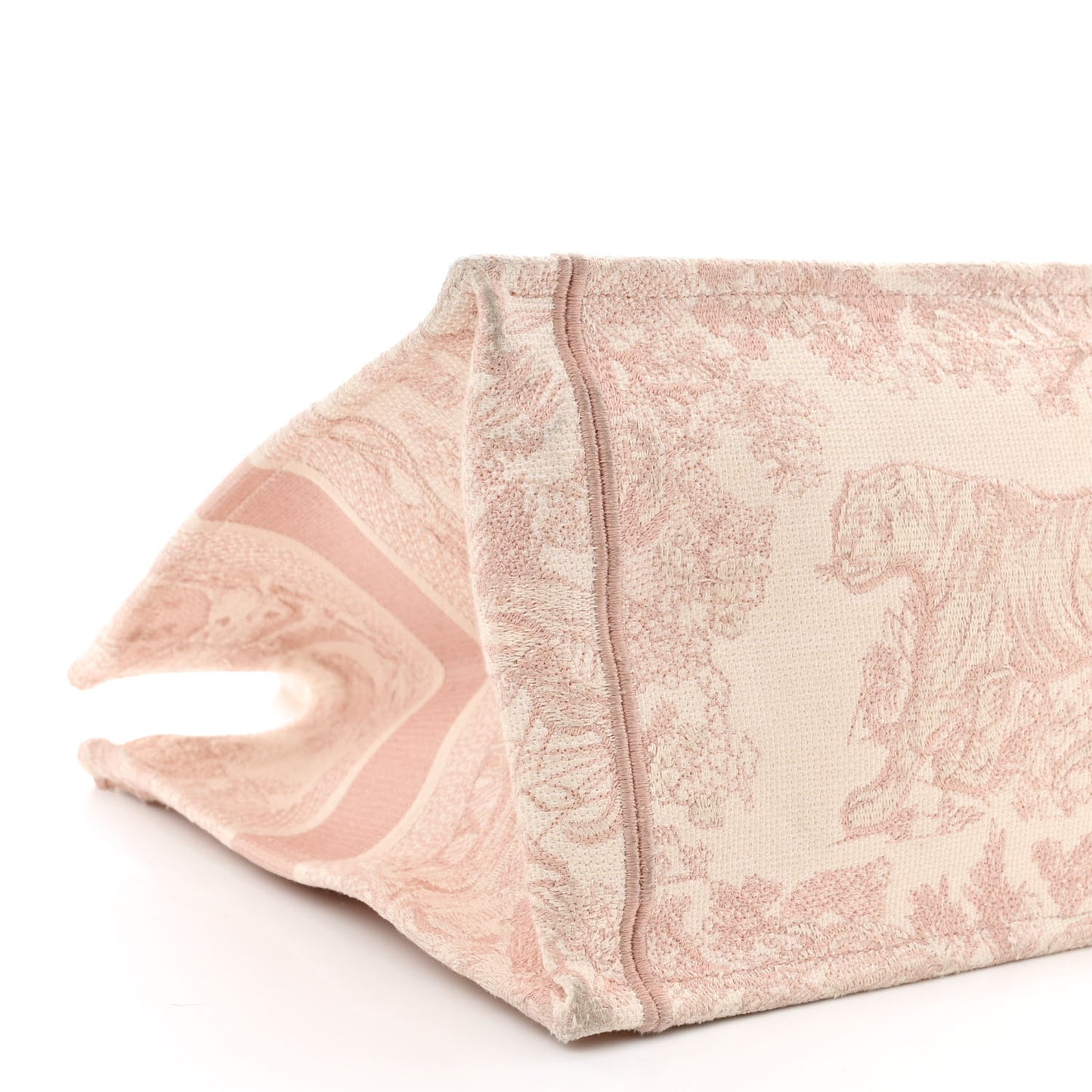 Canvas Embroidered Medium Dioriviera Toile De Jouy Book Tote Rose