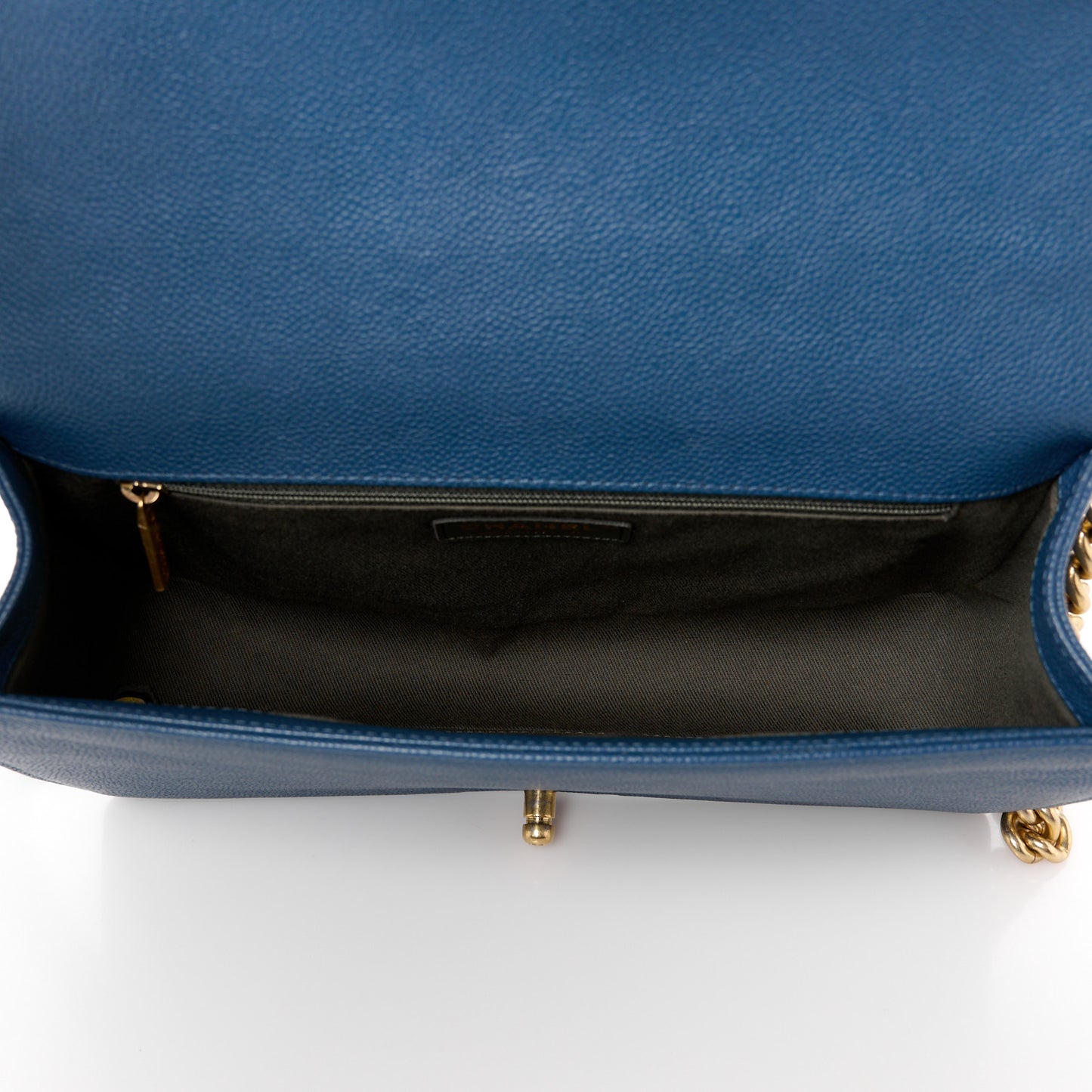 Caviar Quilted New Medium Boy Flap Dark Navy Blue