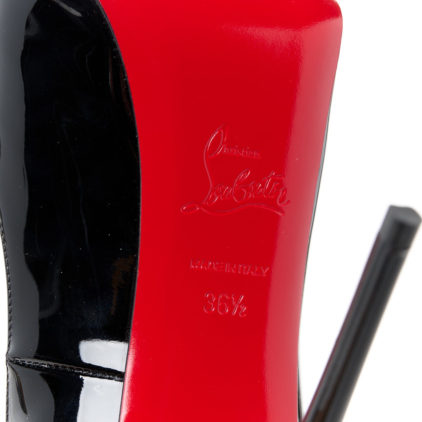 Patent New Very Prive 120 Pumps 36.5 Black Red