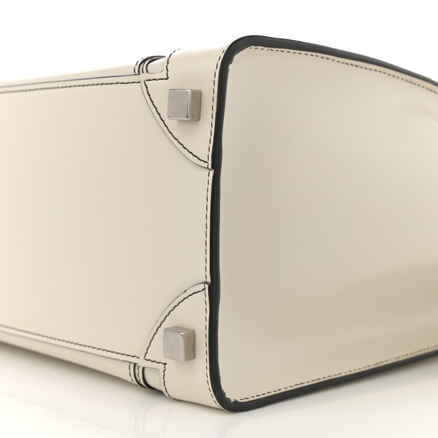 Satin Calfskin Micro Debossed Luggage White