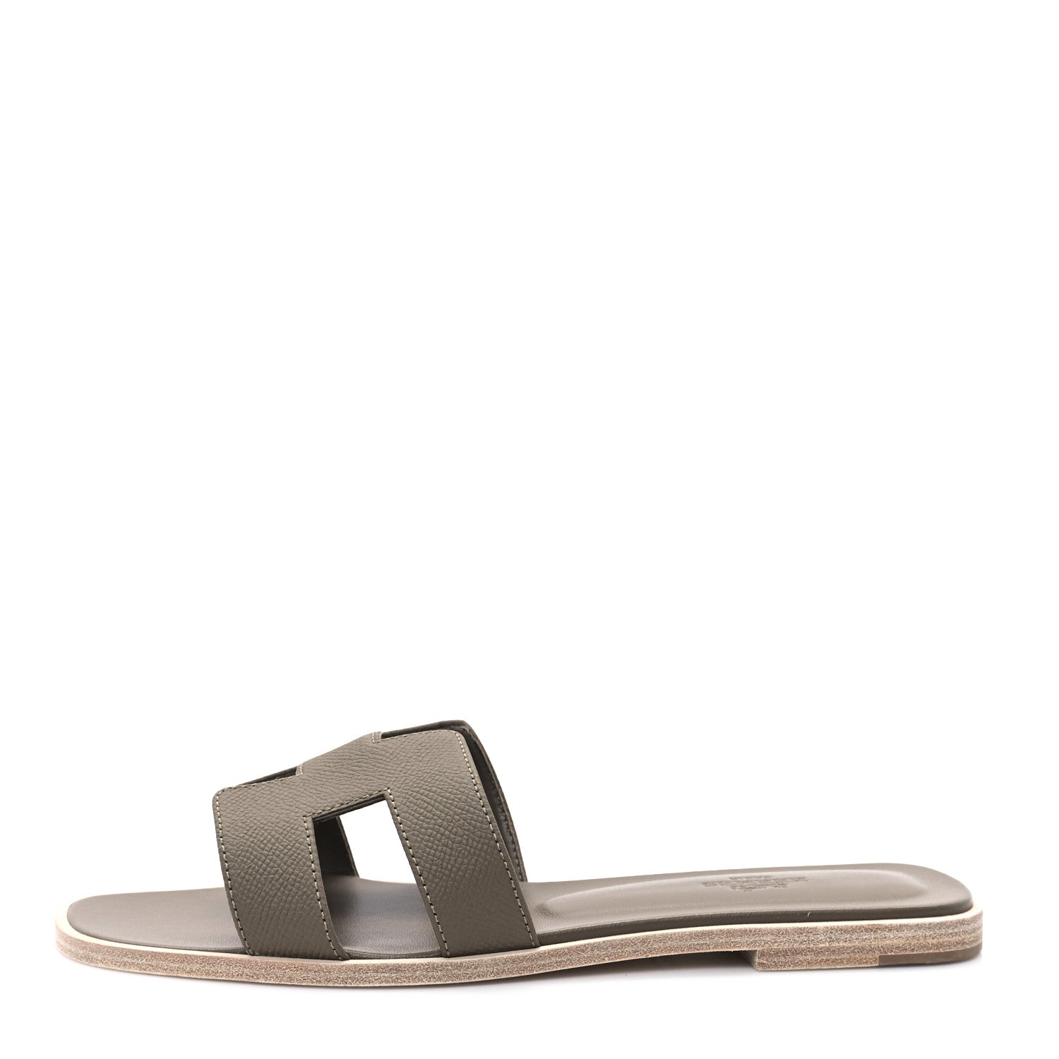 Hermes Epsom Oran Sandals 39 Etoupe 1661824 – FASHIONPHILE