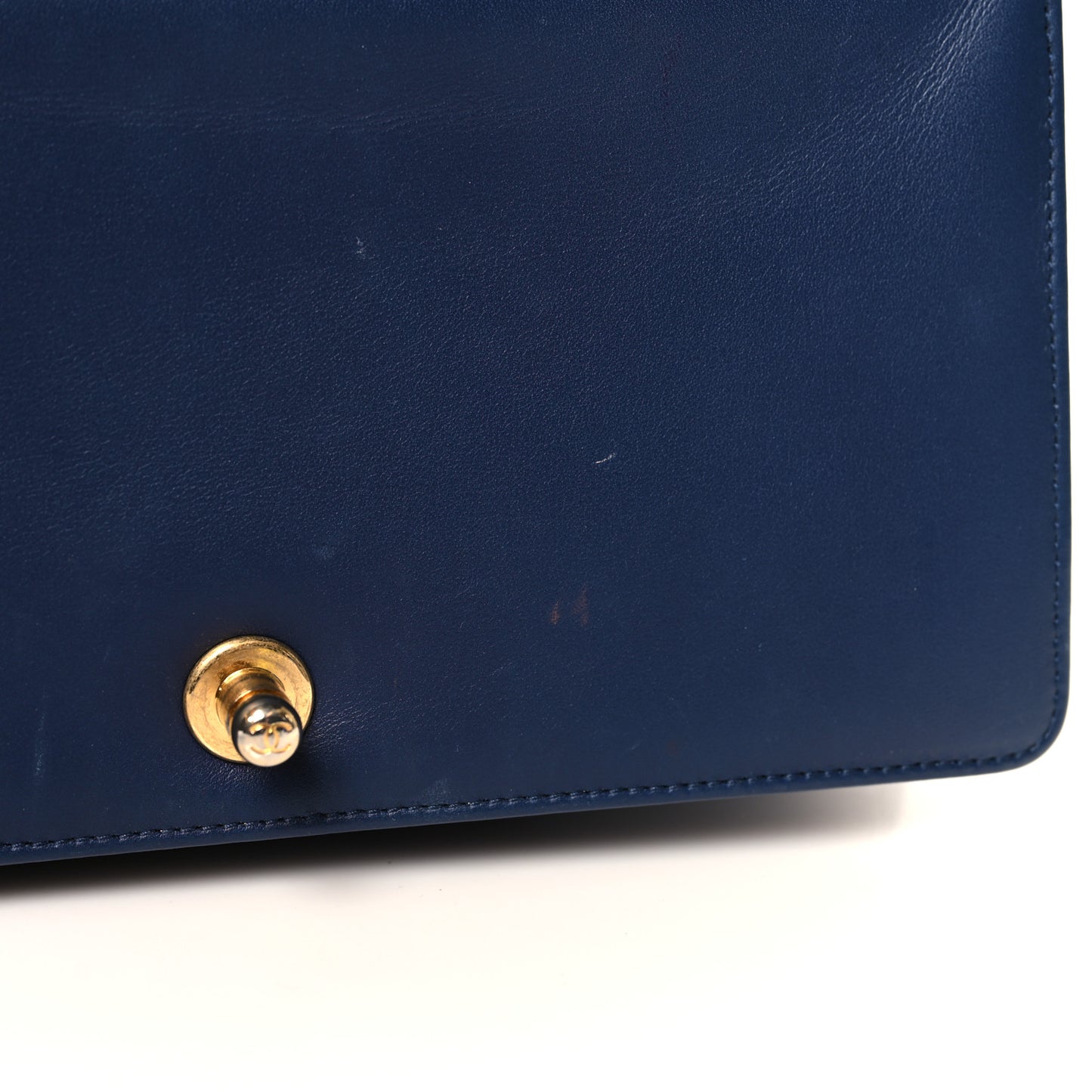 Lambskin Quilted Medium Boy Flap Dark Blue